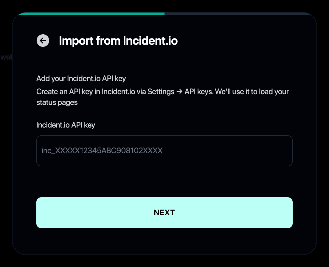 Importing from Incident.io into Instatus
