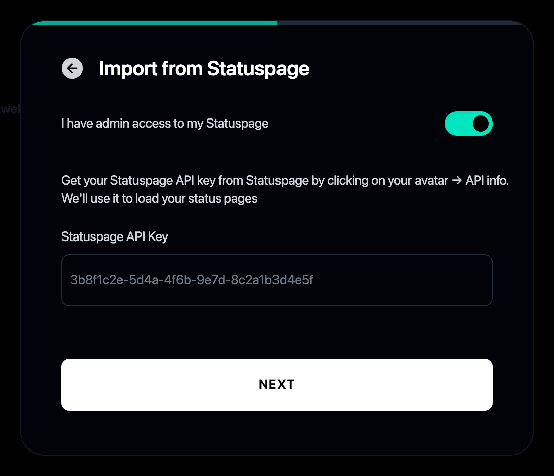 Importing from Statuspage into Instatus
