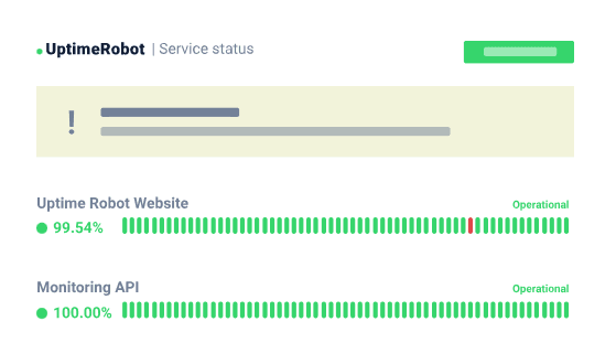 UptimeRobot homepage