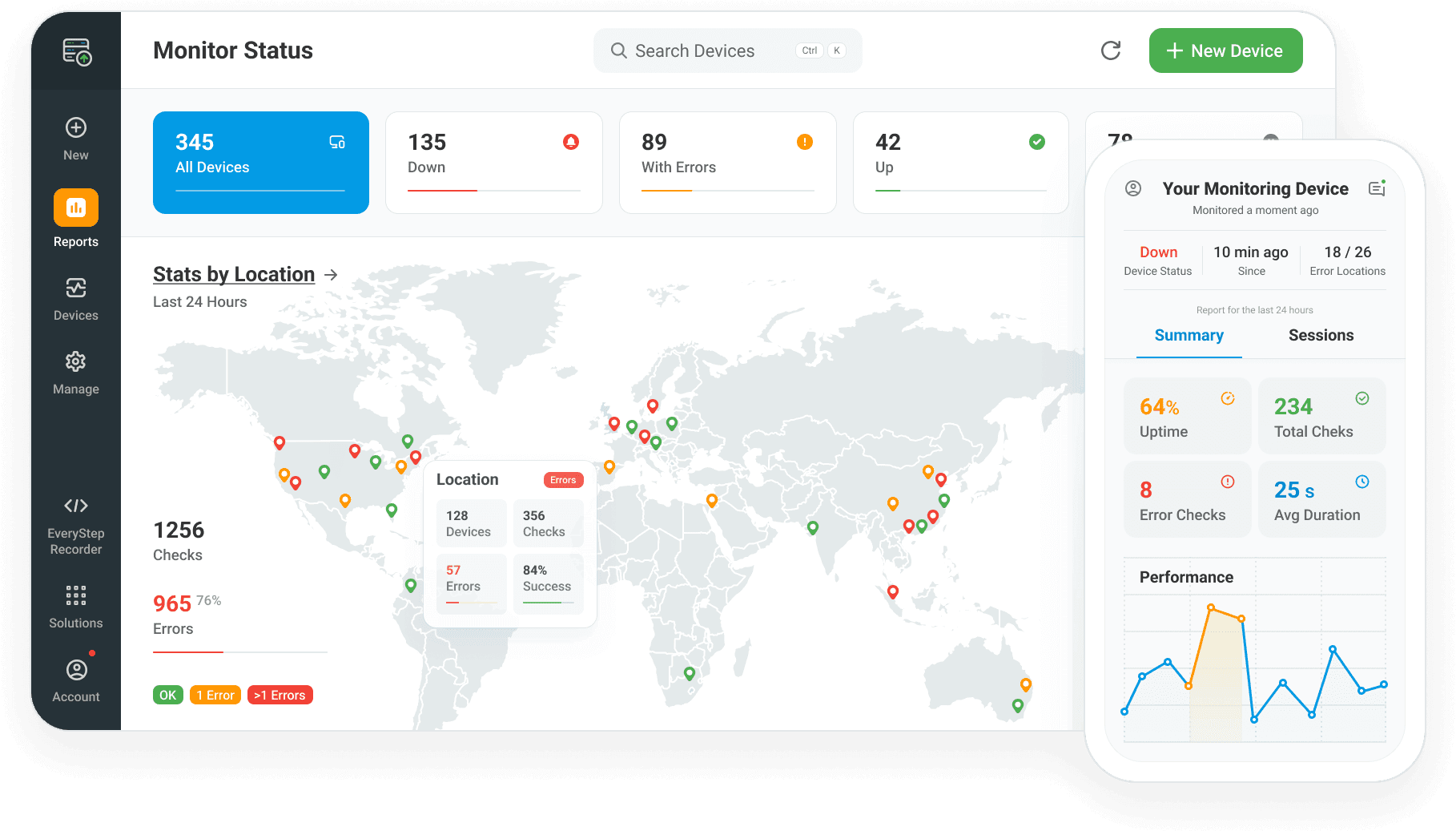 Dotcom-Monitor homepage