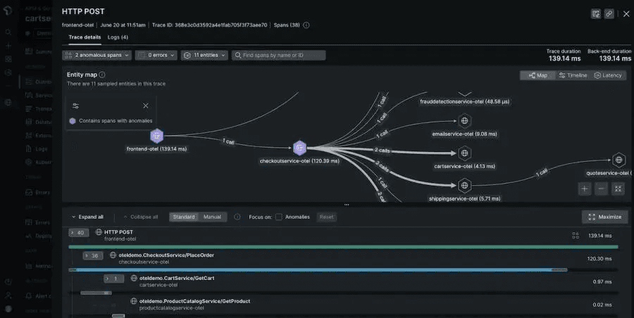 New Relic homepage
