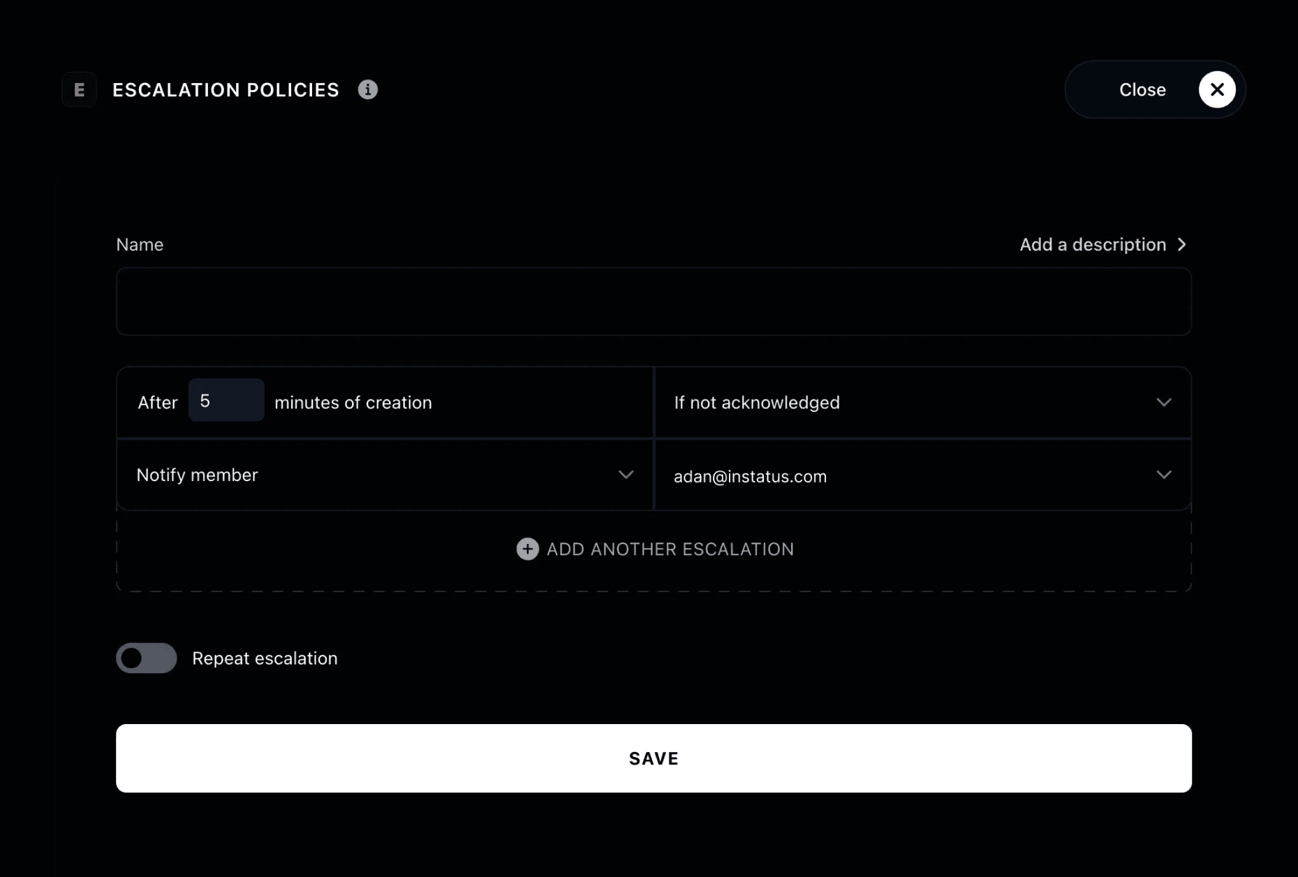 Instatus on-call schedule view
