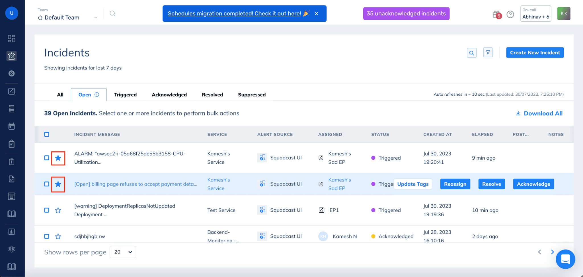 SolarWinds Incident Response schedule