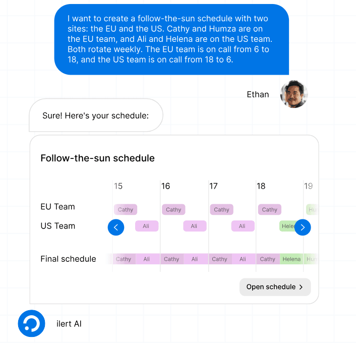 ilert schedule