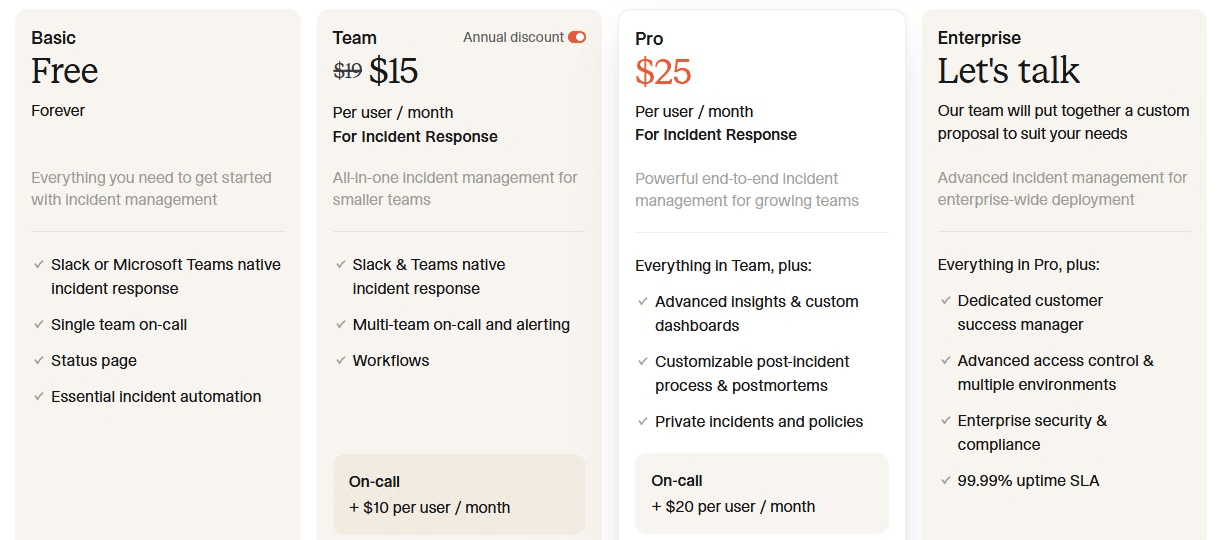 incident.io pricing