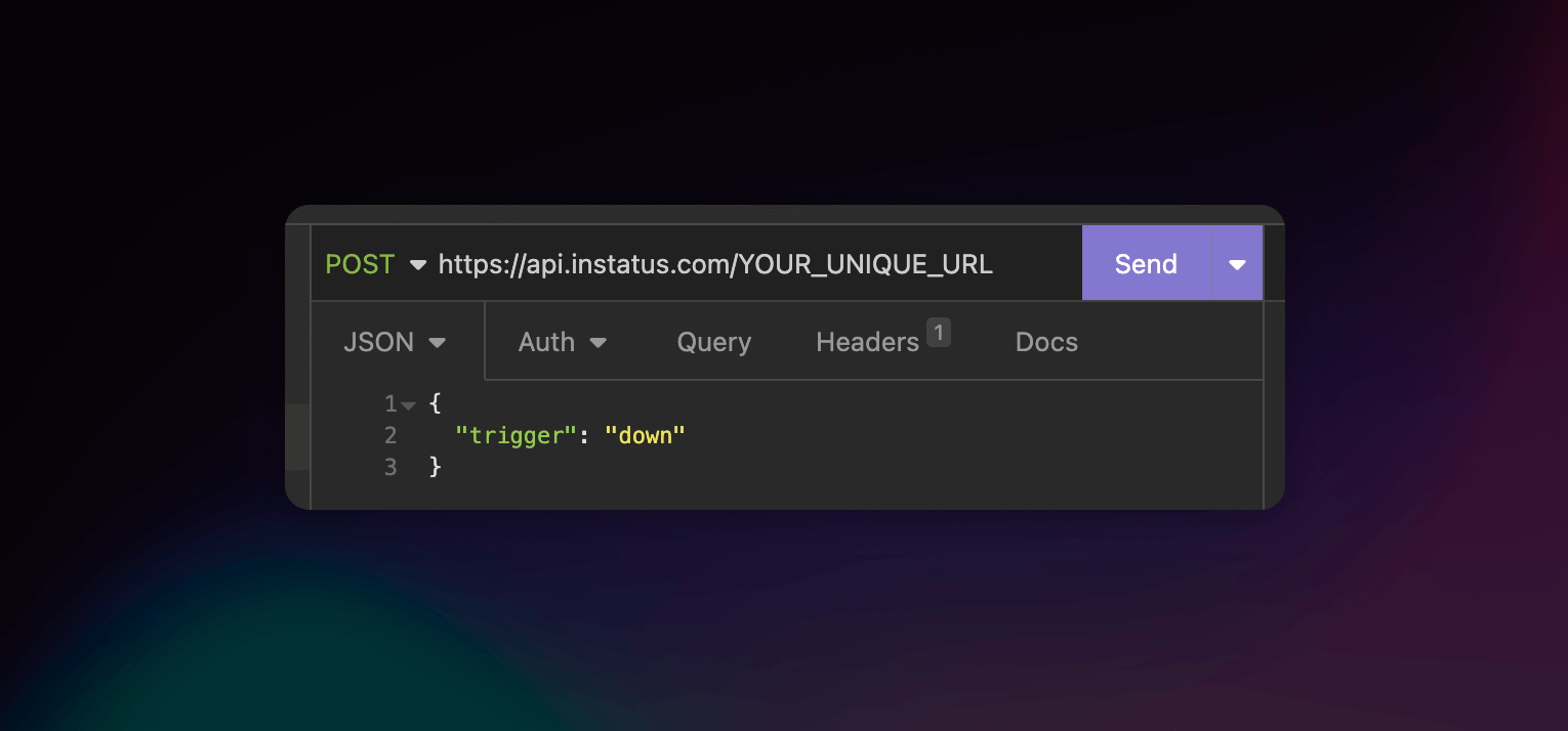 Send a webhook to a unique URL