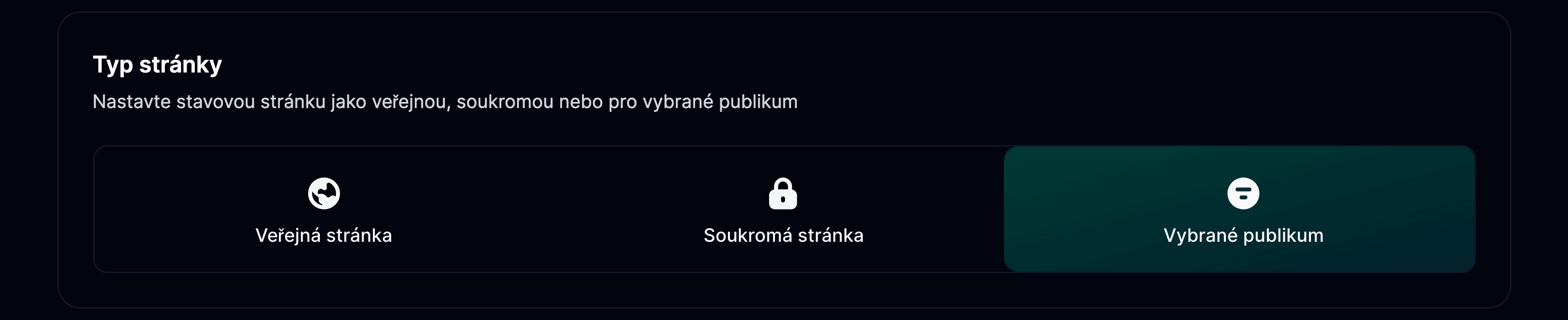 Změna nastavení