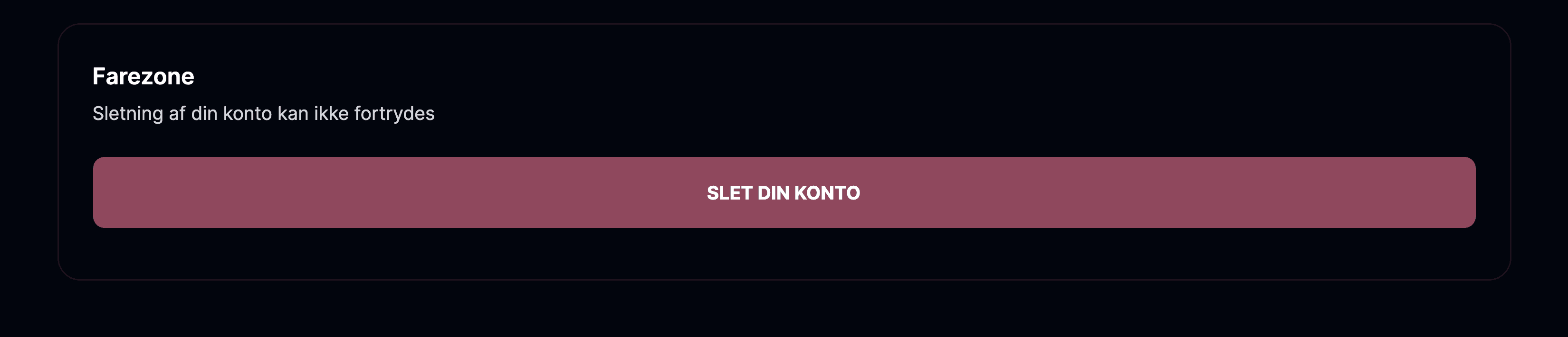 Slet din konto