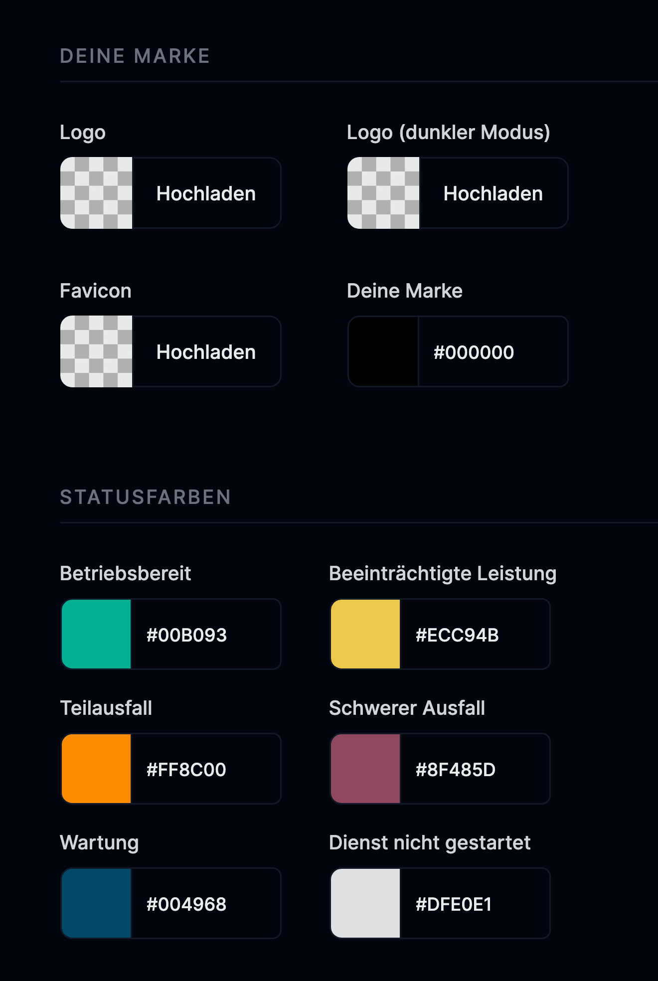 Branding-Einstellungen
