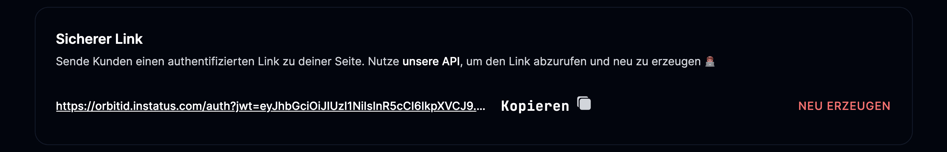 Sicherer Link