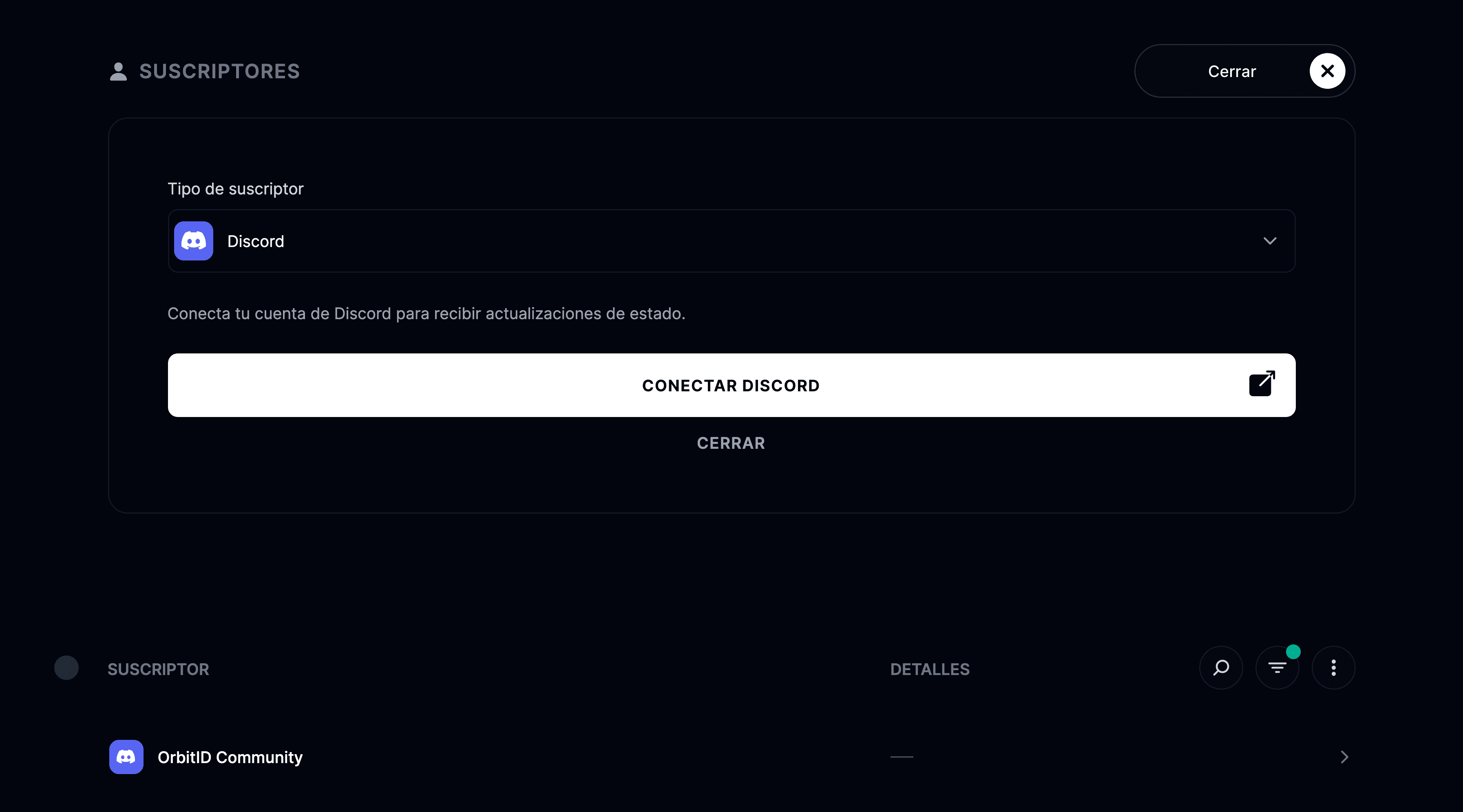Integración de Discord