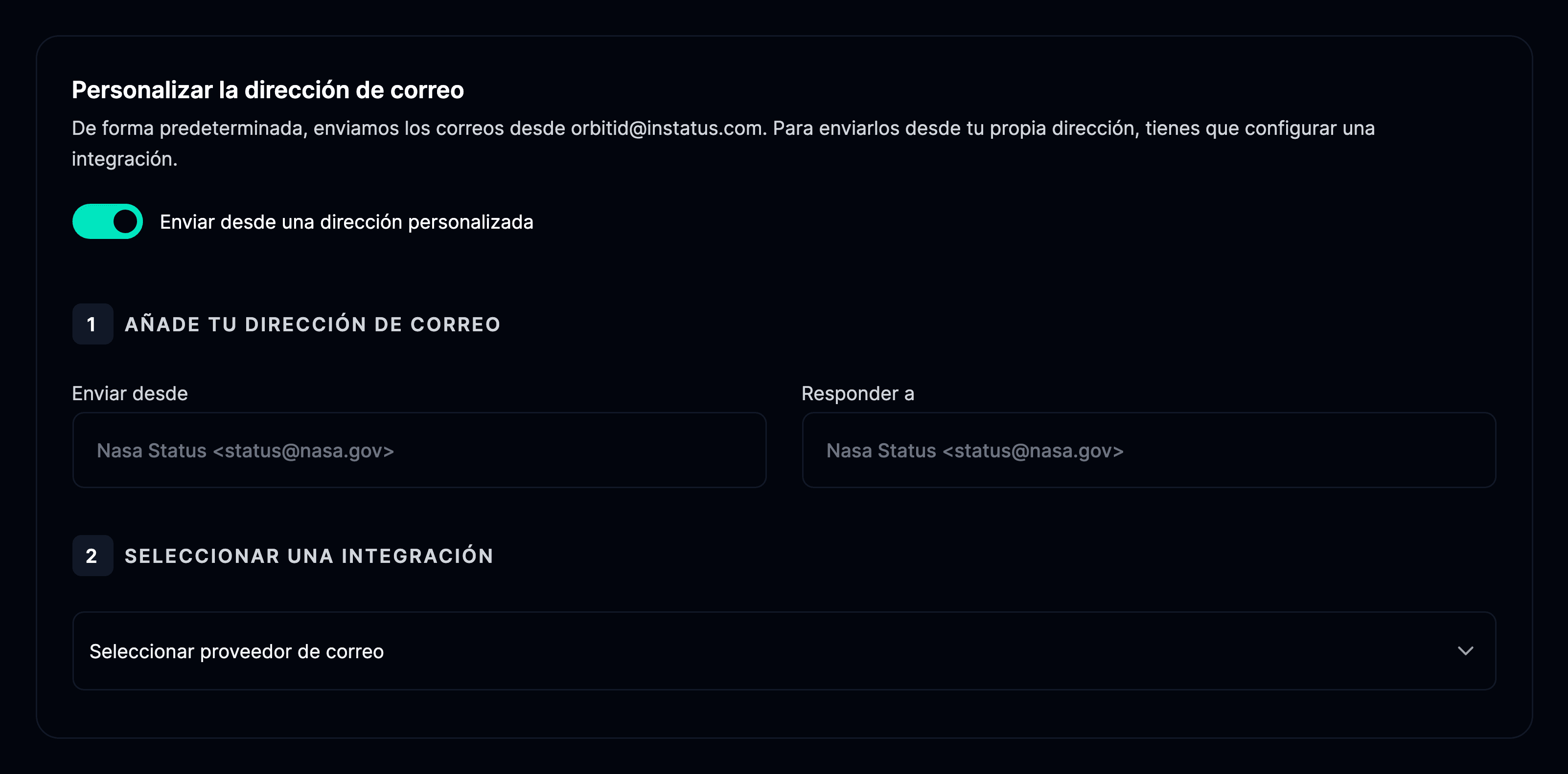 Correo personalizado
