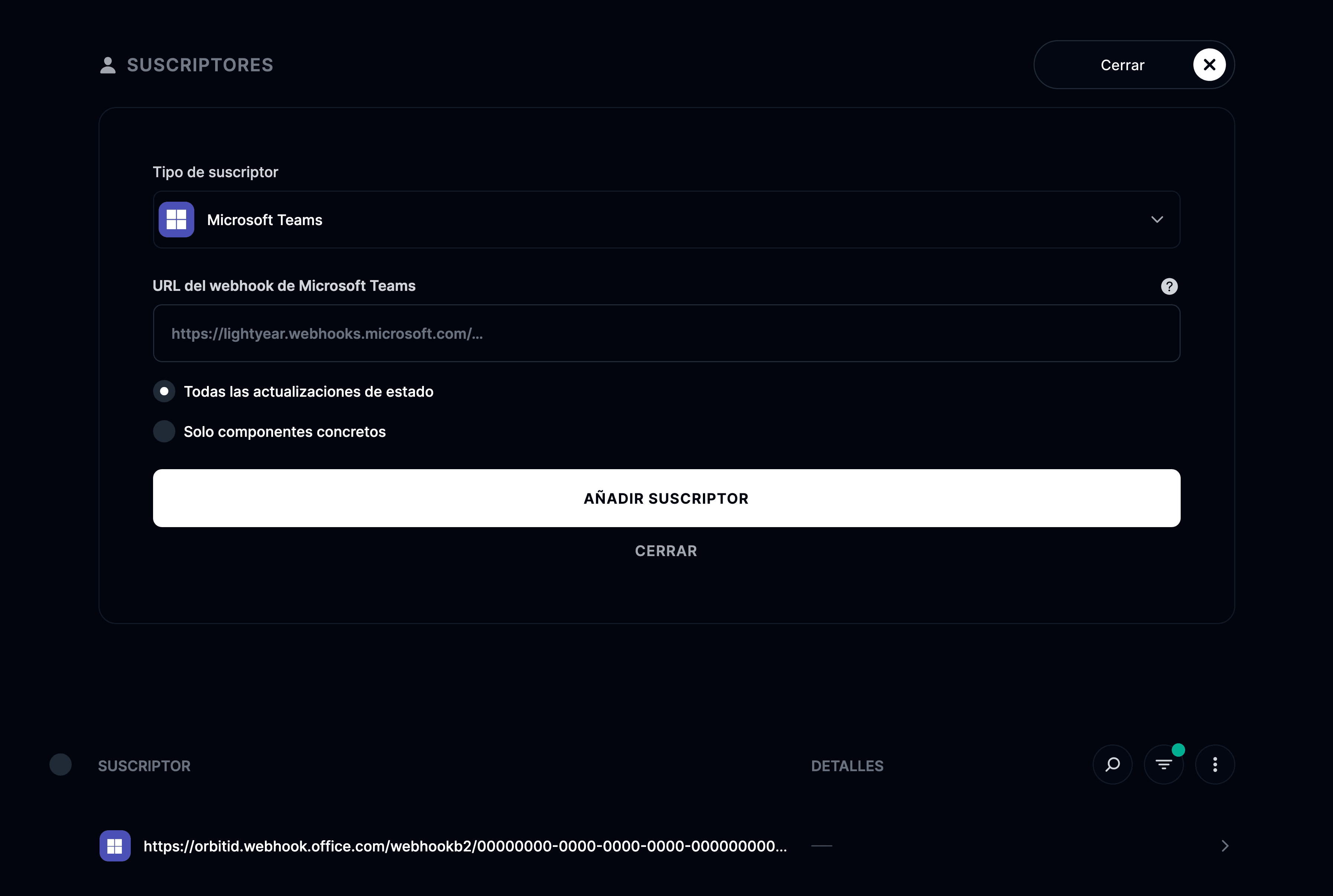 Integración de Microsoft Teams