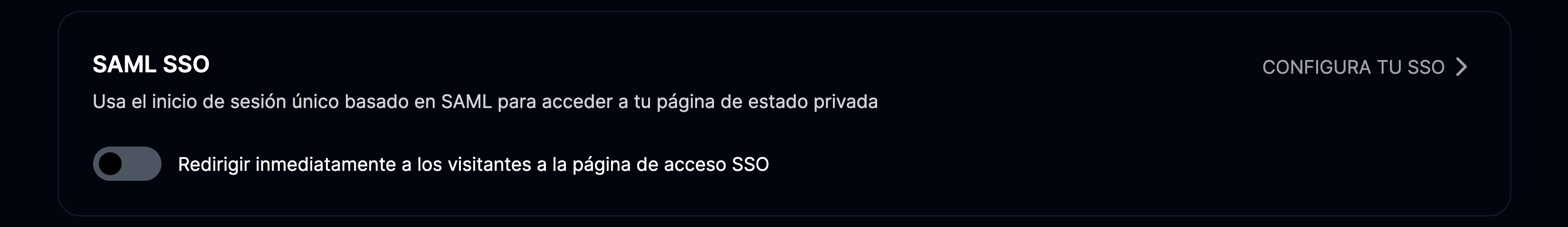 SAML SSO