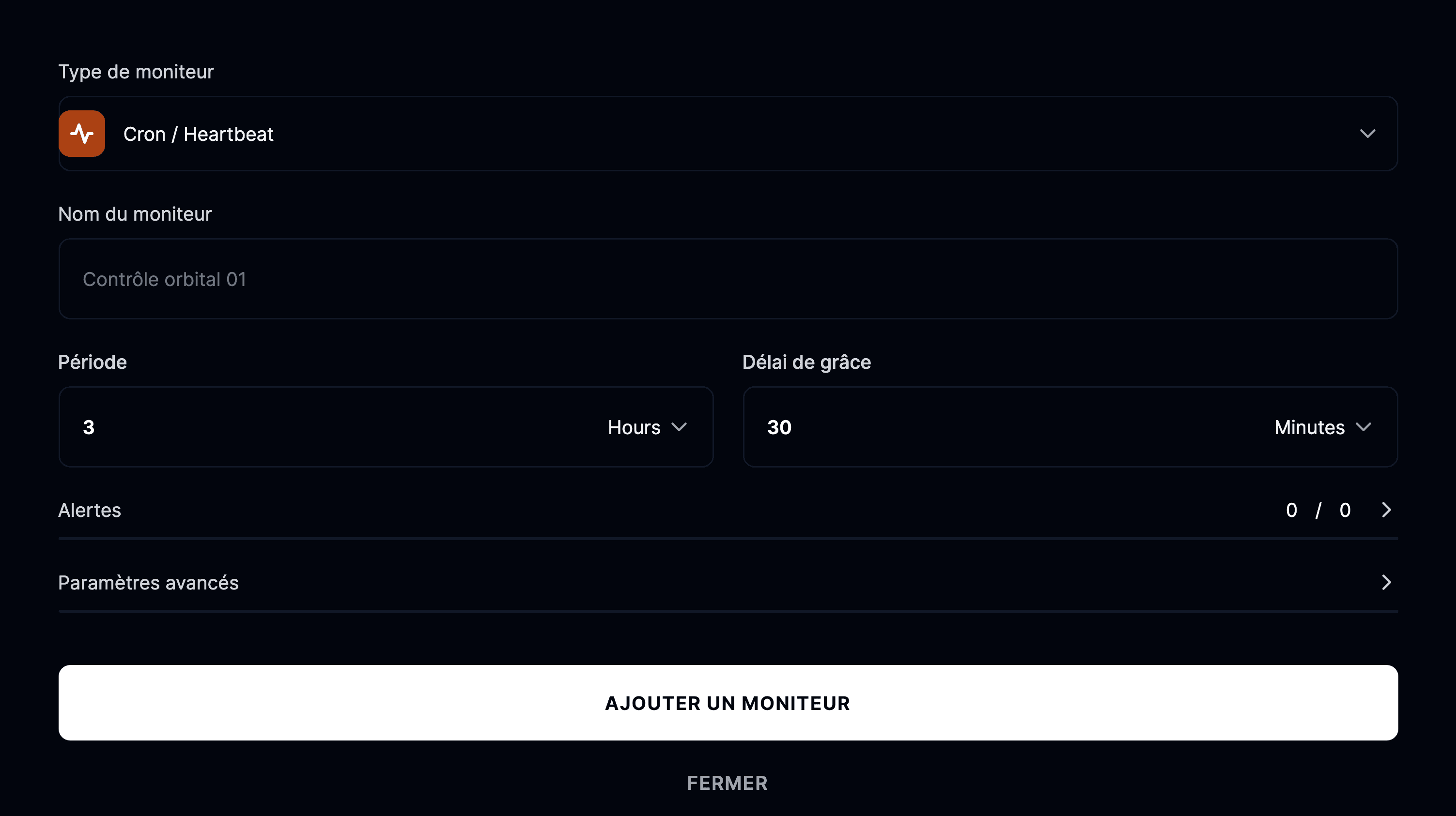 Ajouter un moniteur
