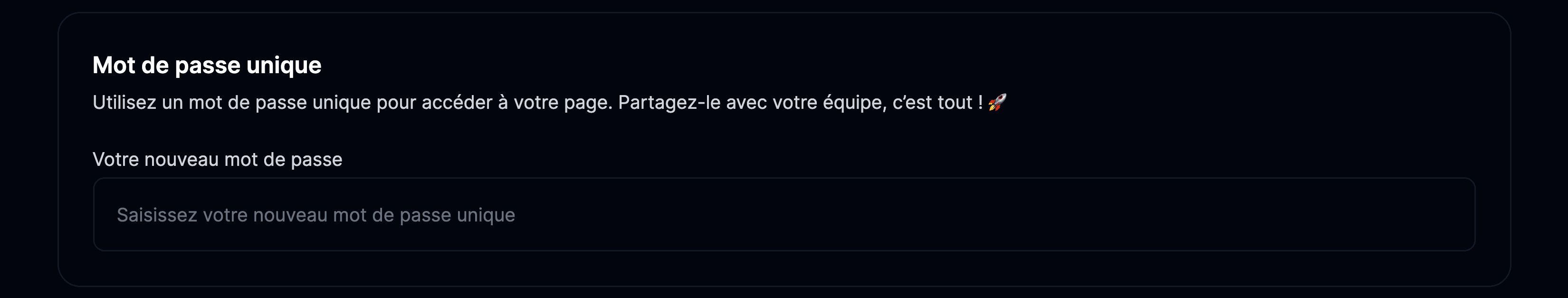 Mot de passe unique