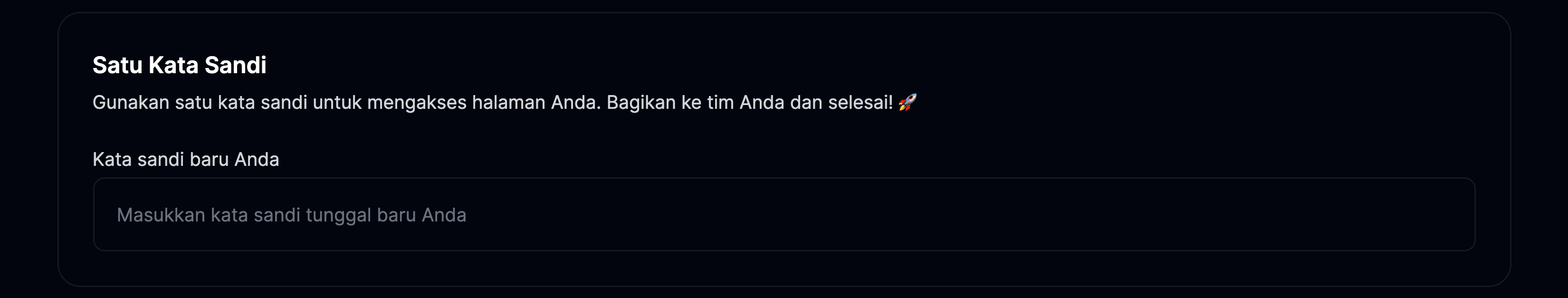 Satu Kata Sandi