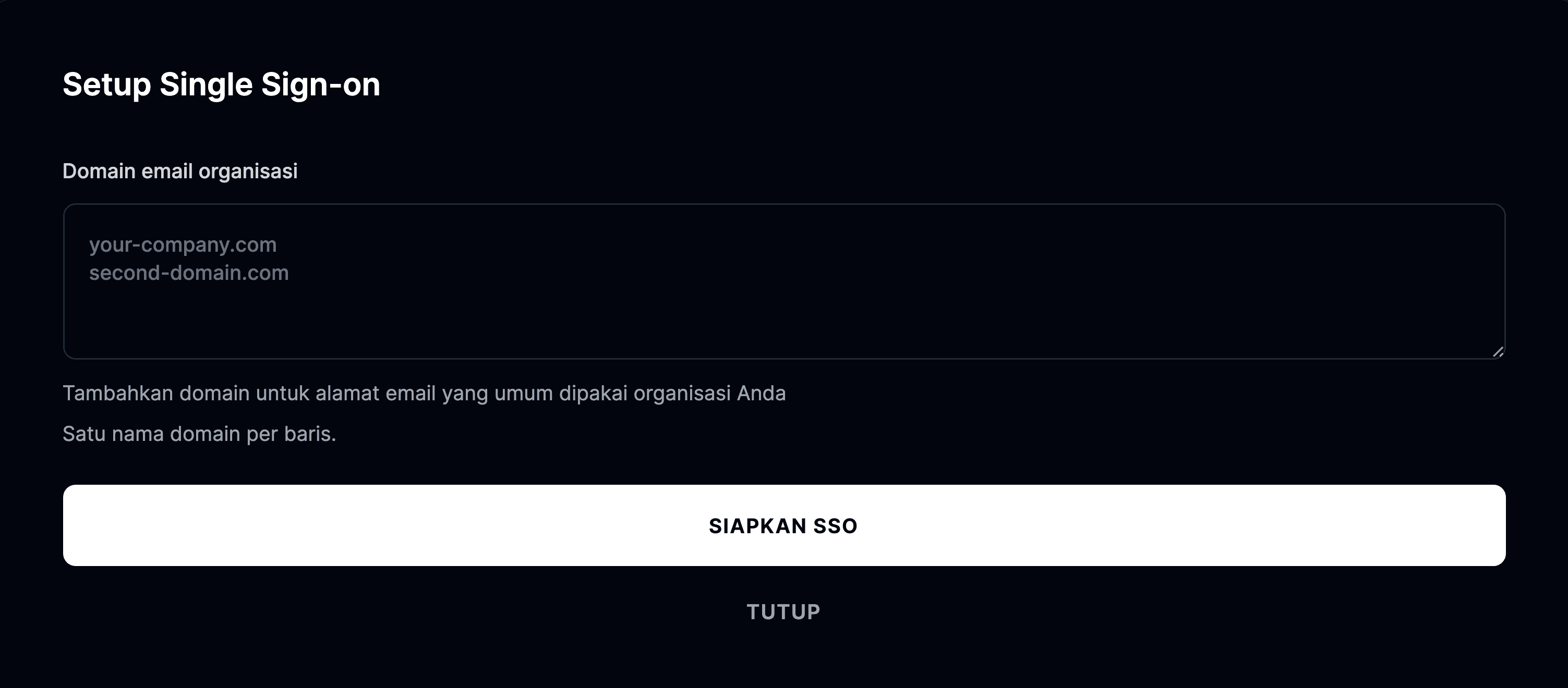 Domain email organisasi