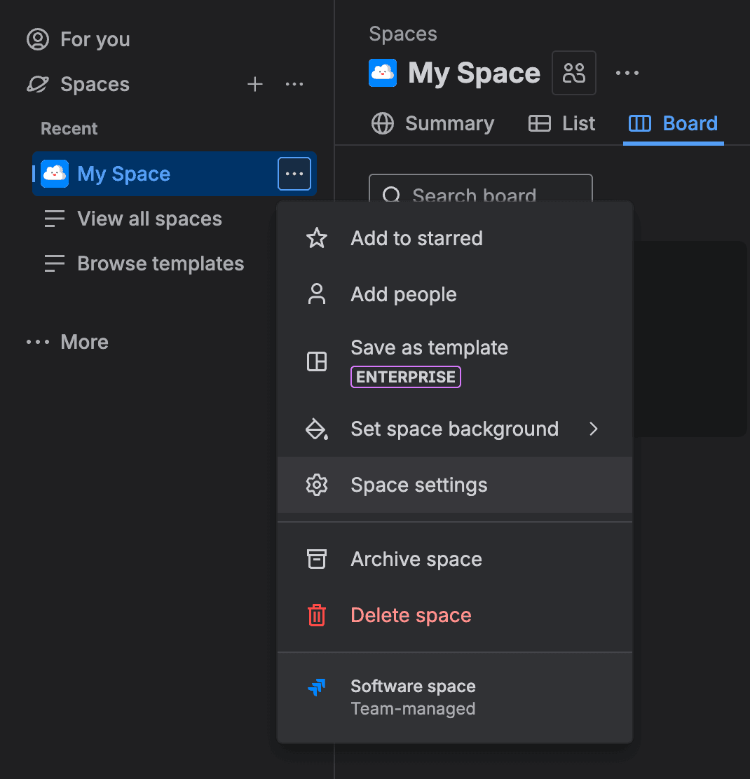 Jira Space Settings Automation