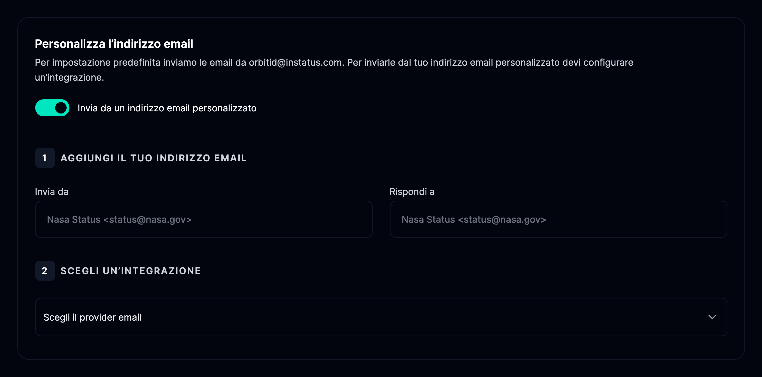 Email personalizzata