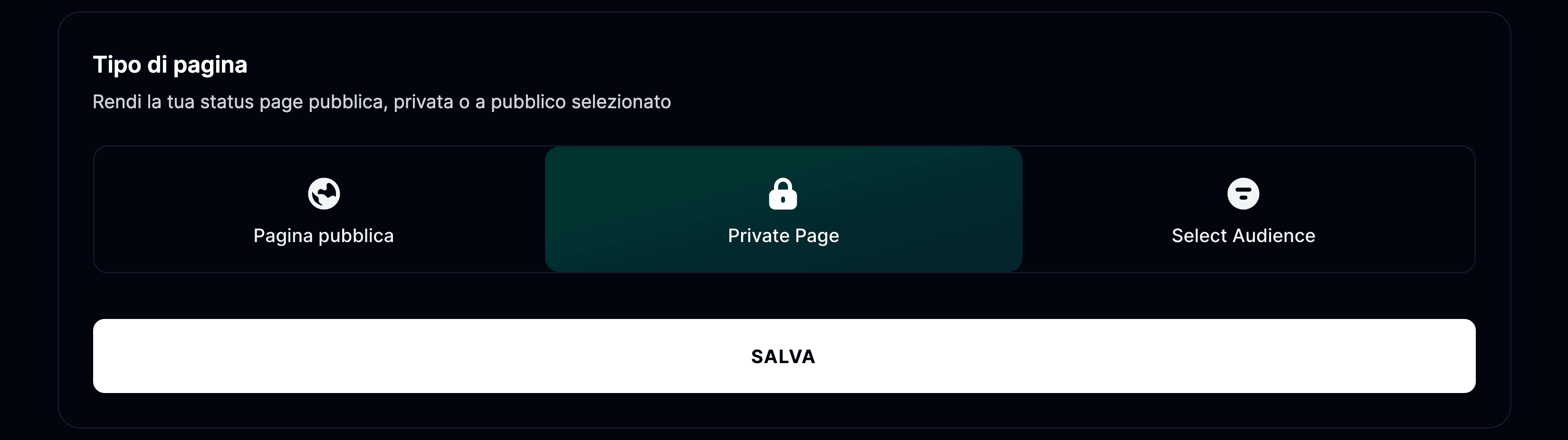 Modifica le impostazioni