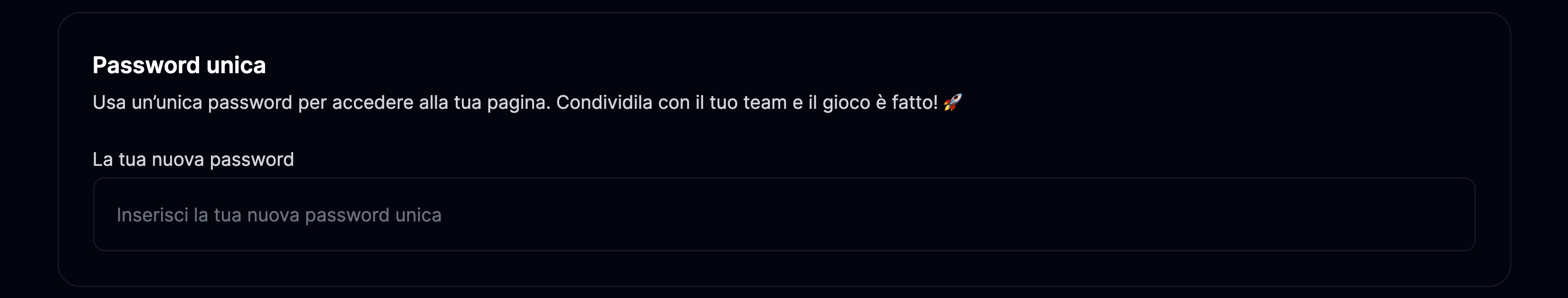 Password unica
