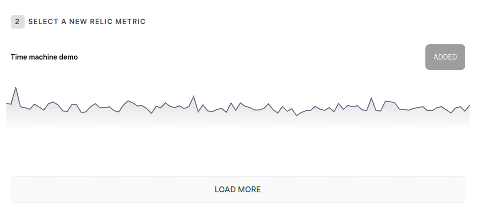 New Relic metrics selection