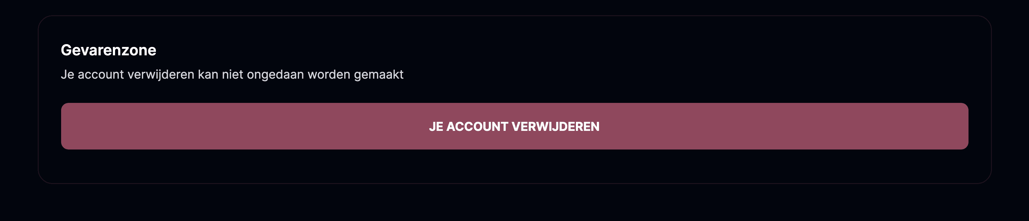 Je account verwijderen