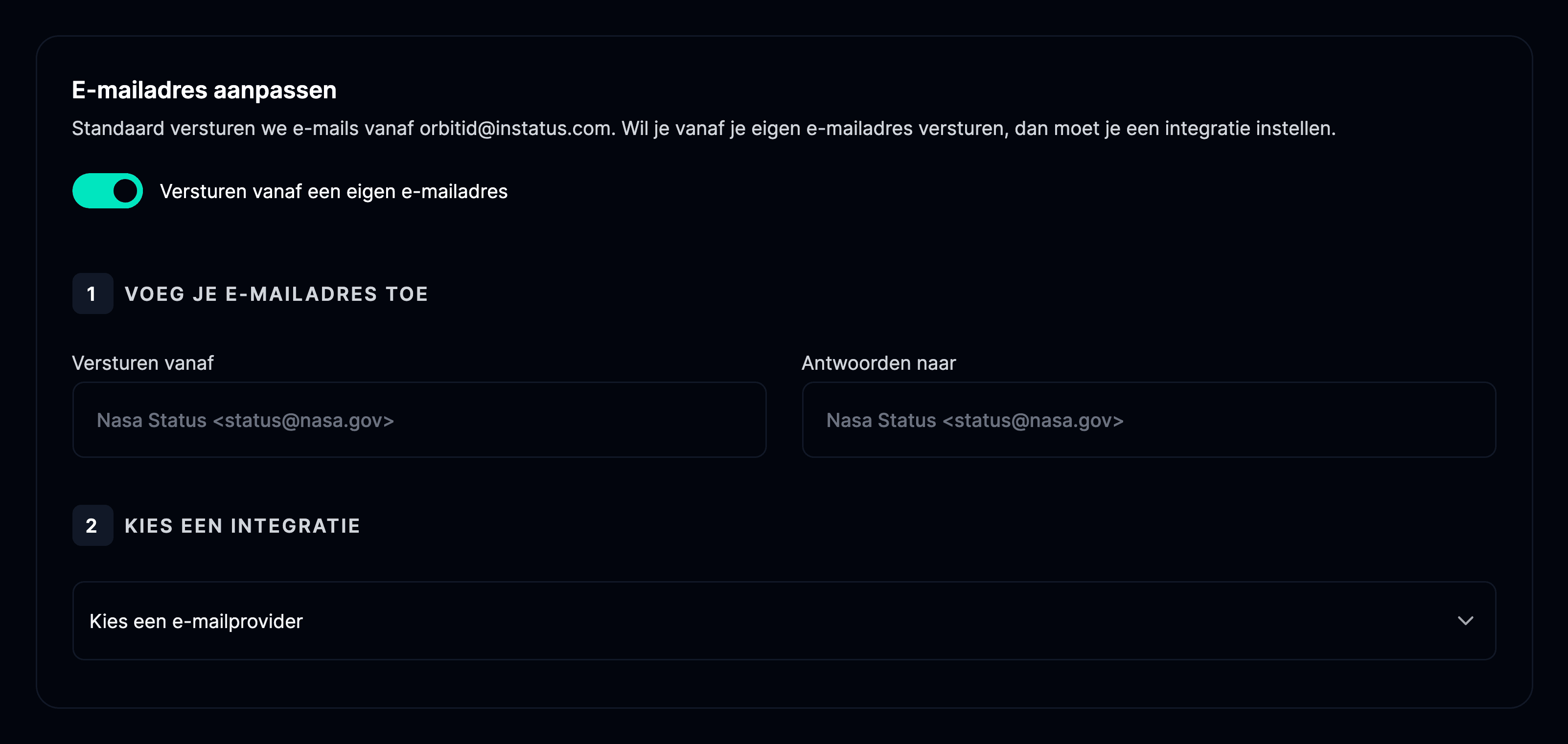 Eigen e-mailadres