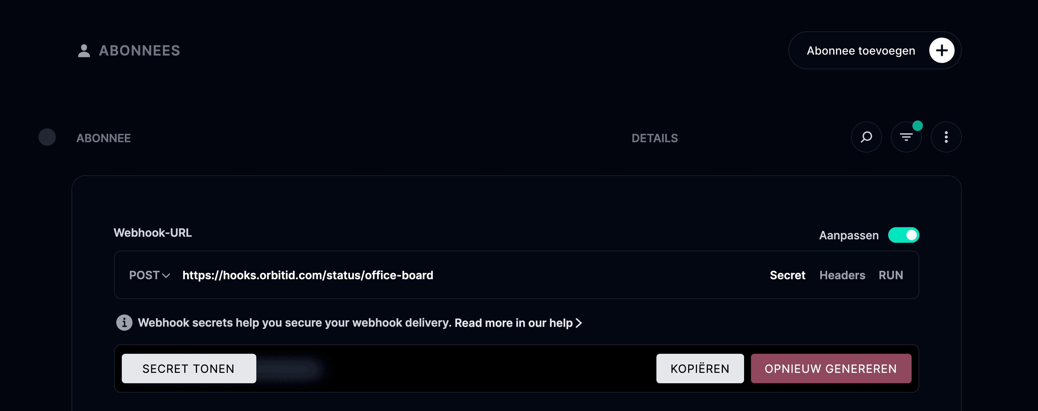 Webhook Secret