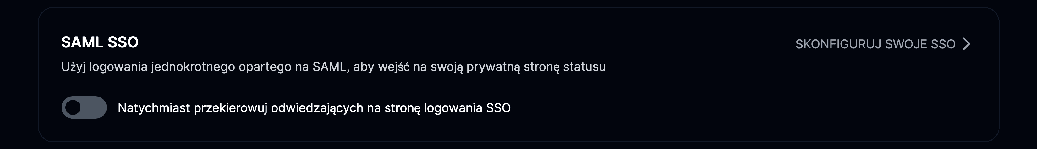 SAML SSO