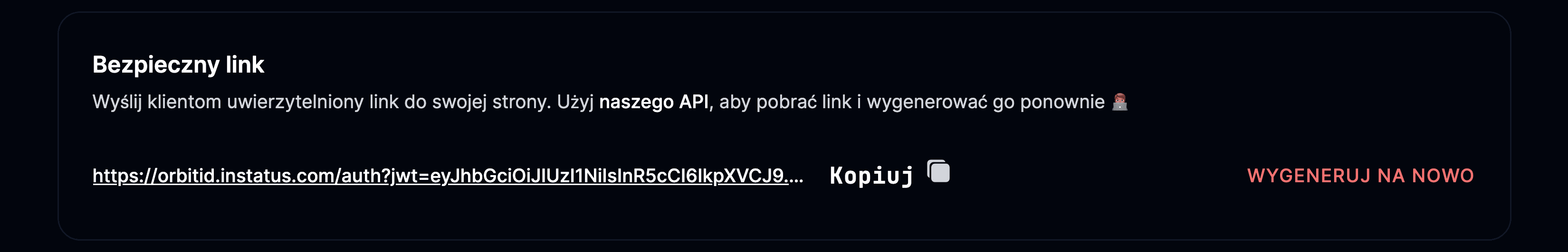 Bezpieczny link