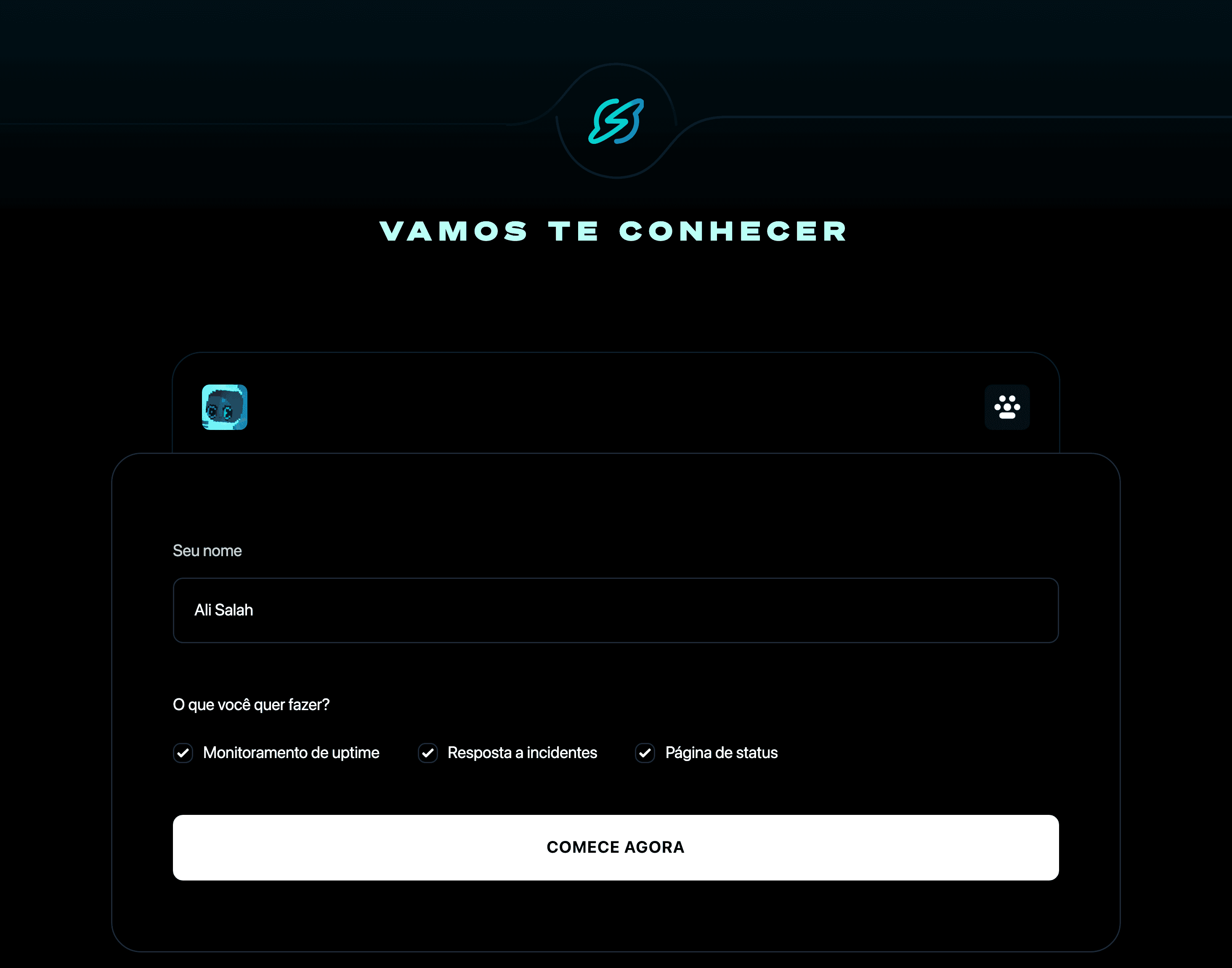 Vamos conhecer você
