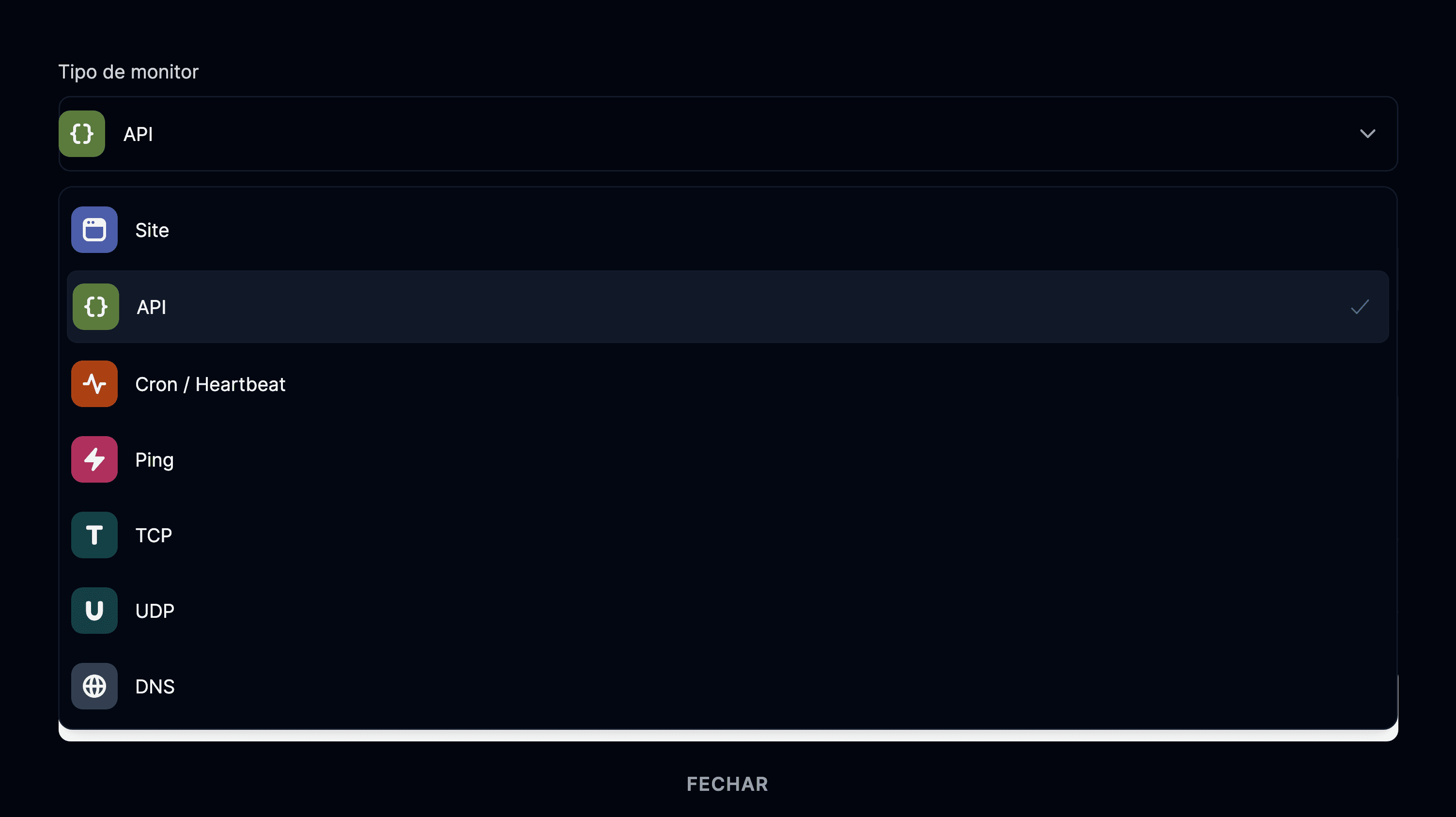 Tipo de monitor API