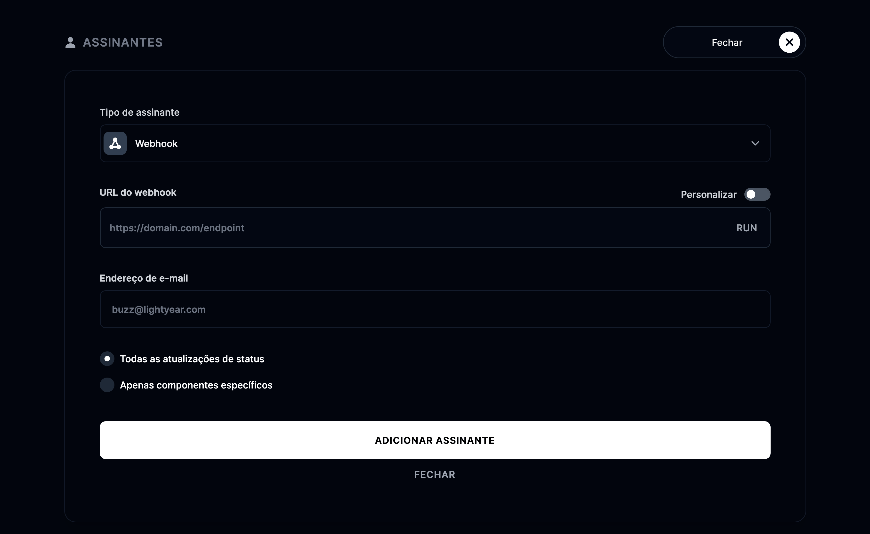 Assinante de webhook