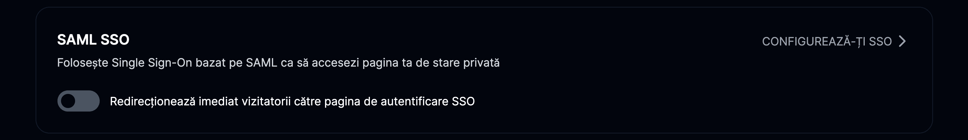 SAML SSO