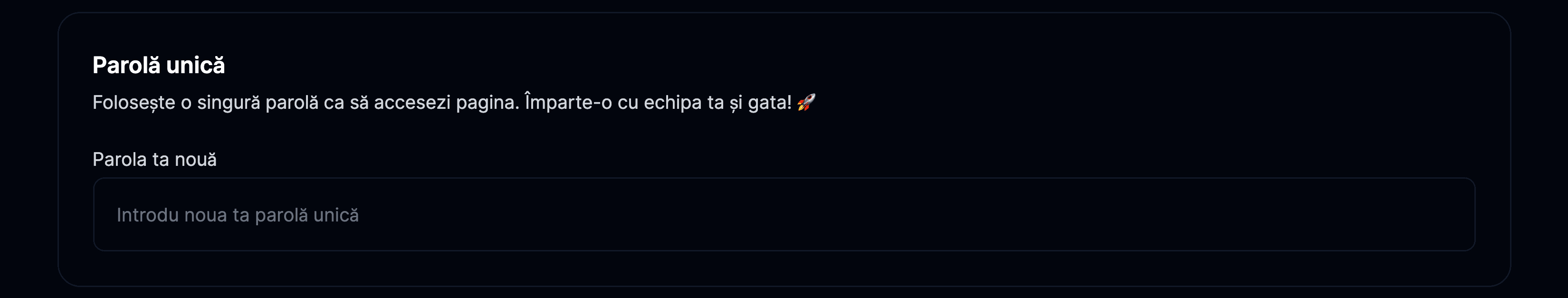 Parolă unică