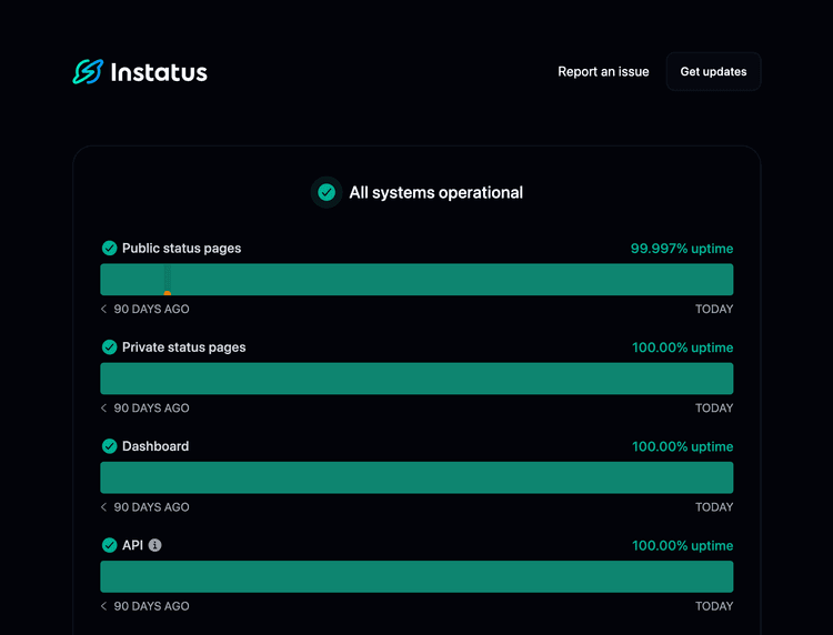 Get started with your status page – Instatus Help