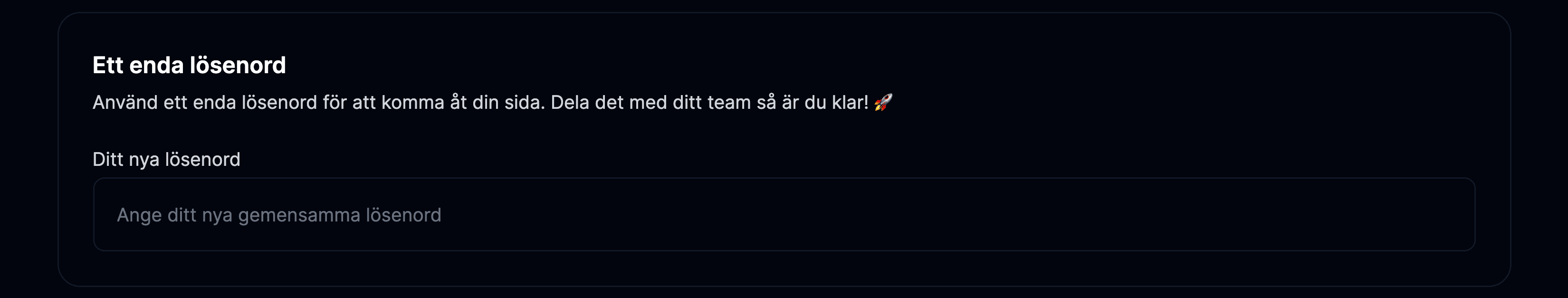 Ett enda lösenord
