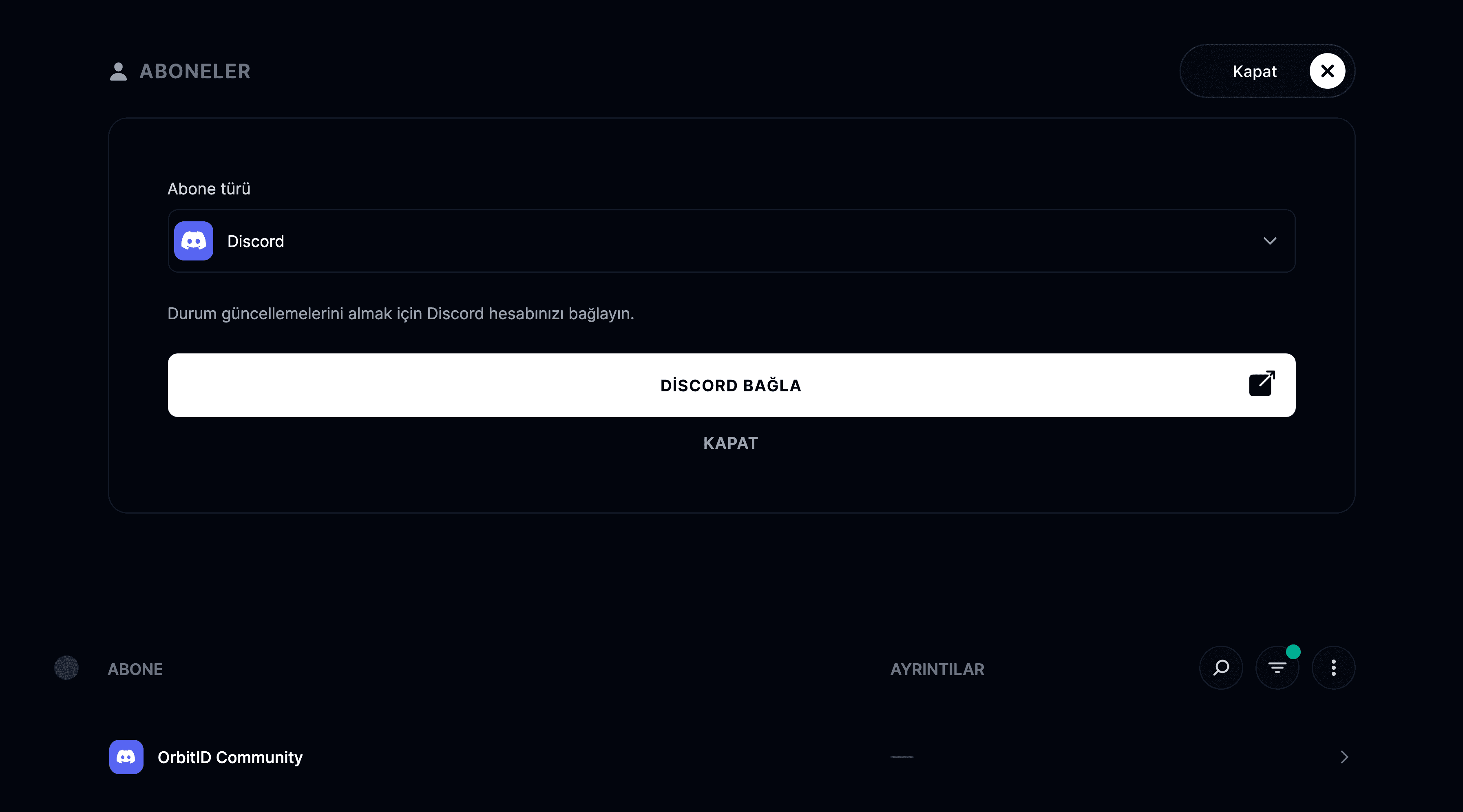 Discord entegrasyonu