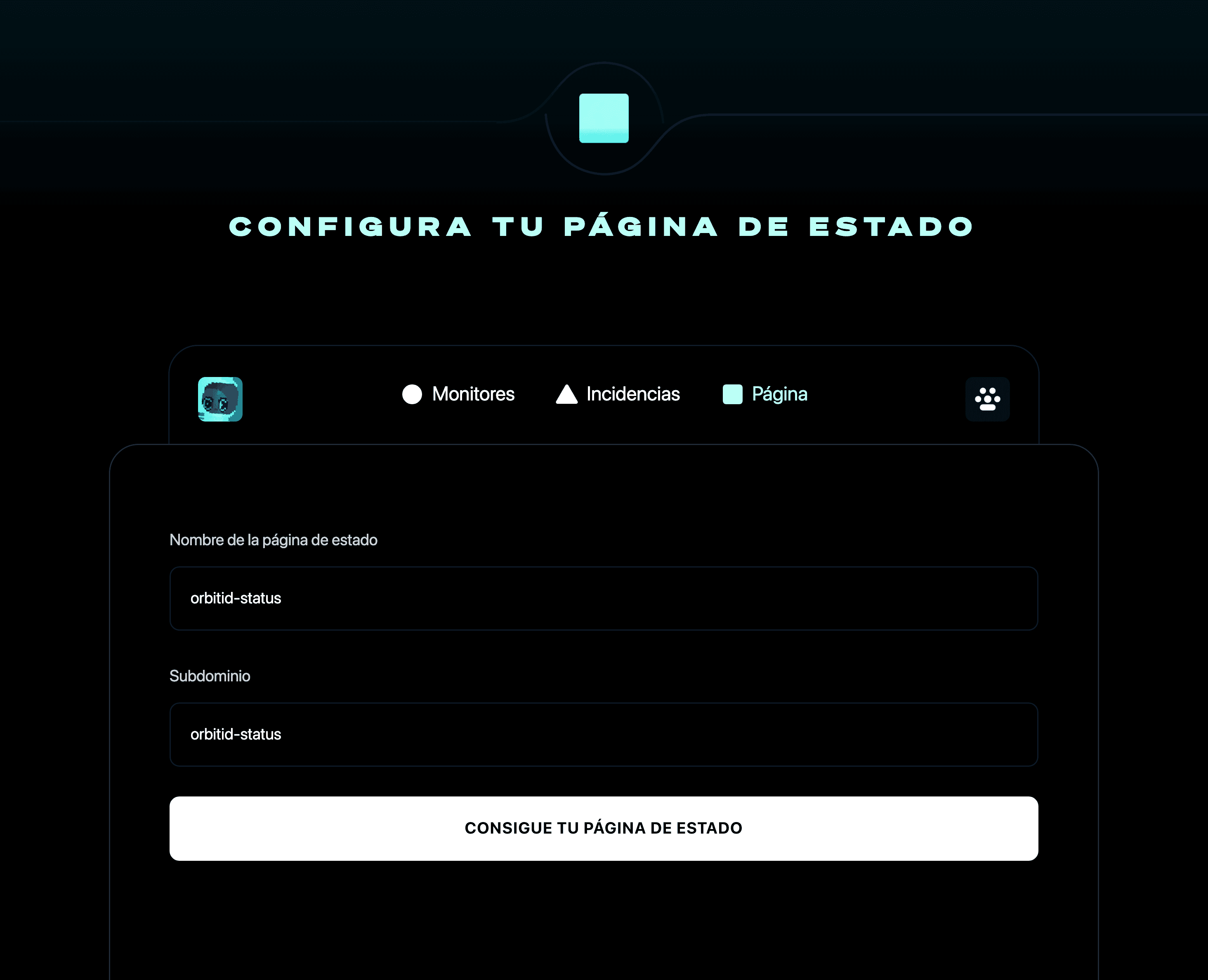 Configura tu página de estado