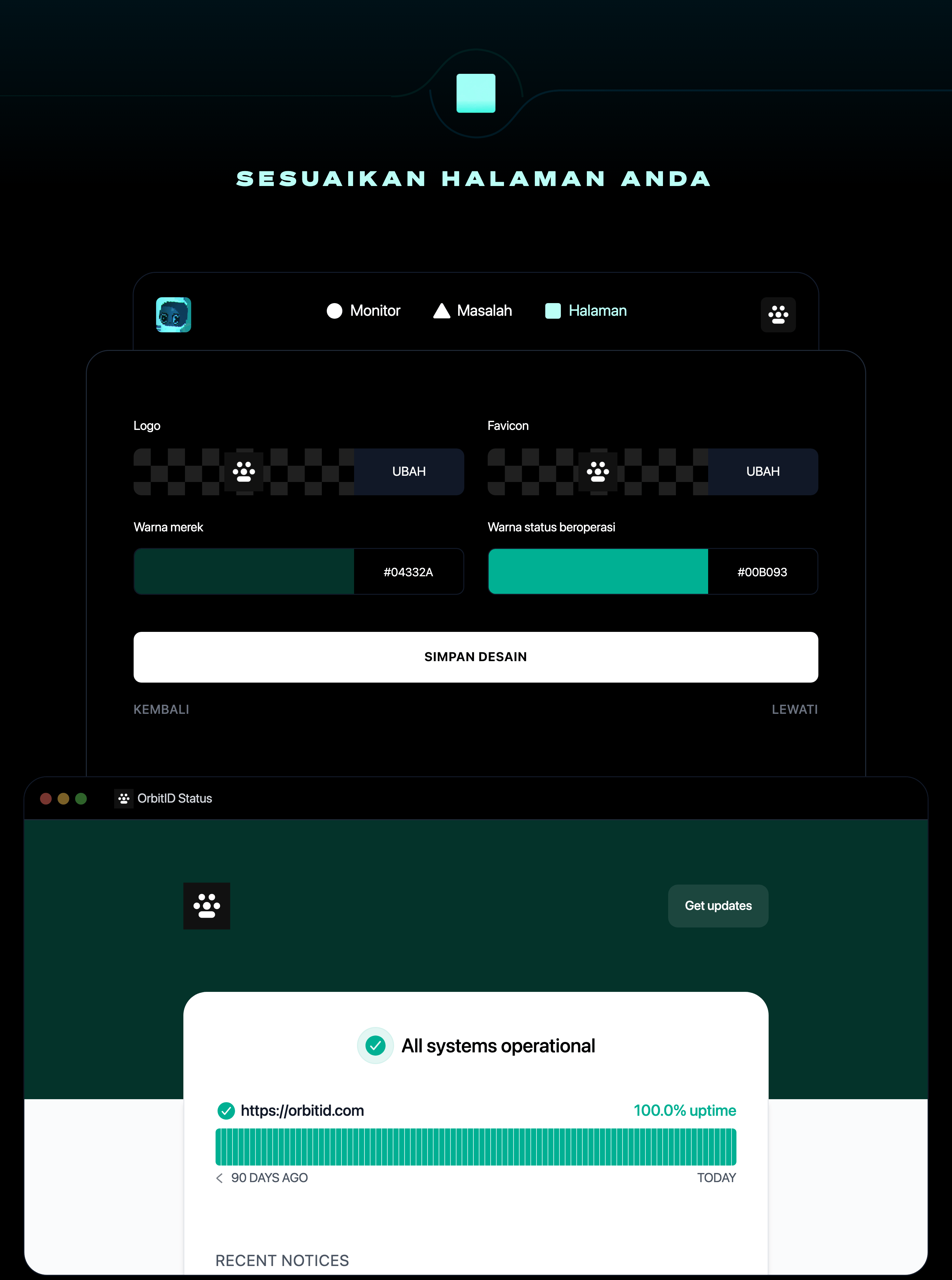 Sesuaikan halaman Anda
