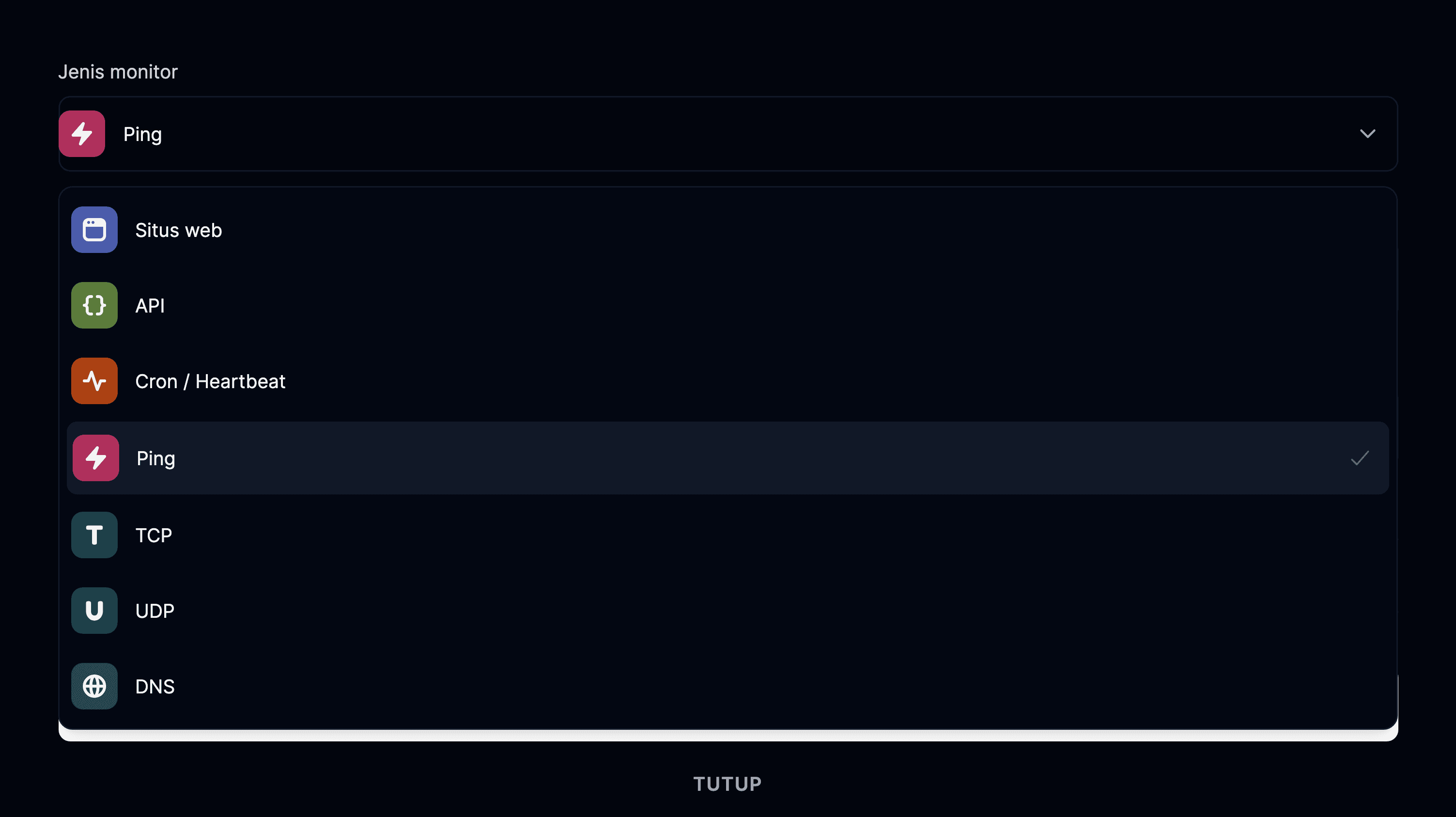 Jenis monitor ping