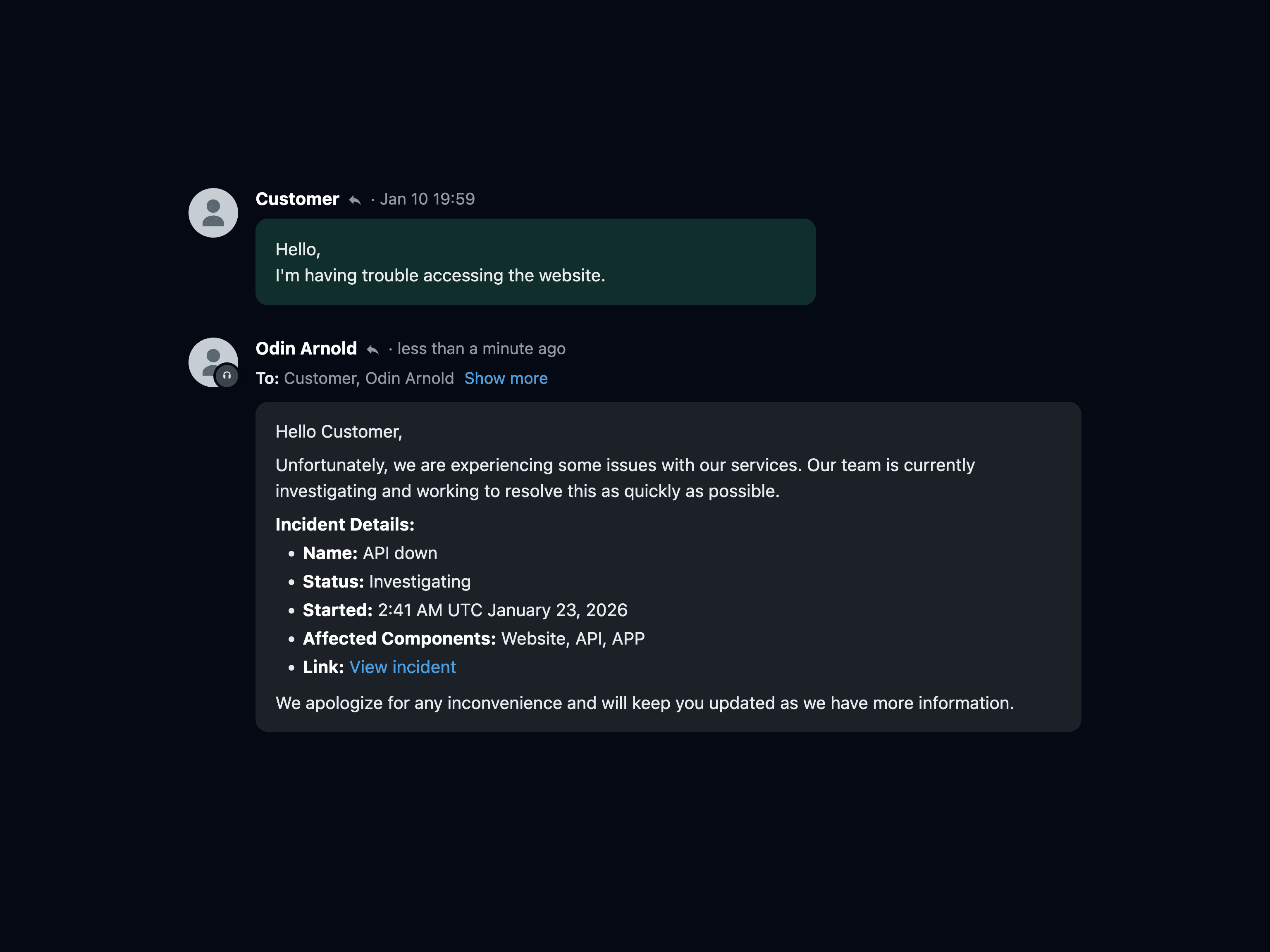 زر Add as comment في عرض تذكرة Zendesk