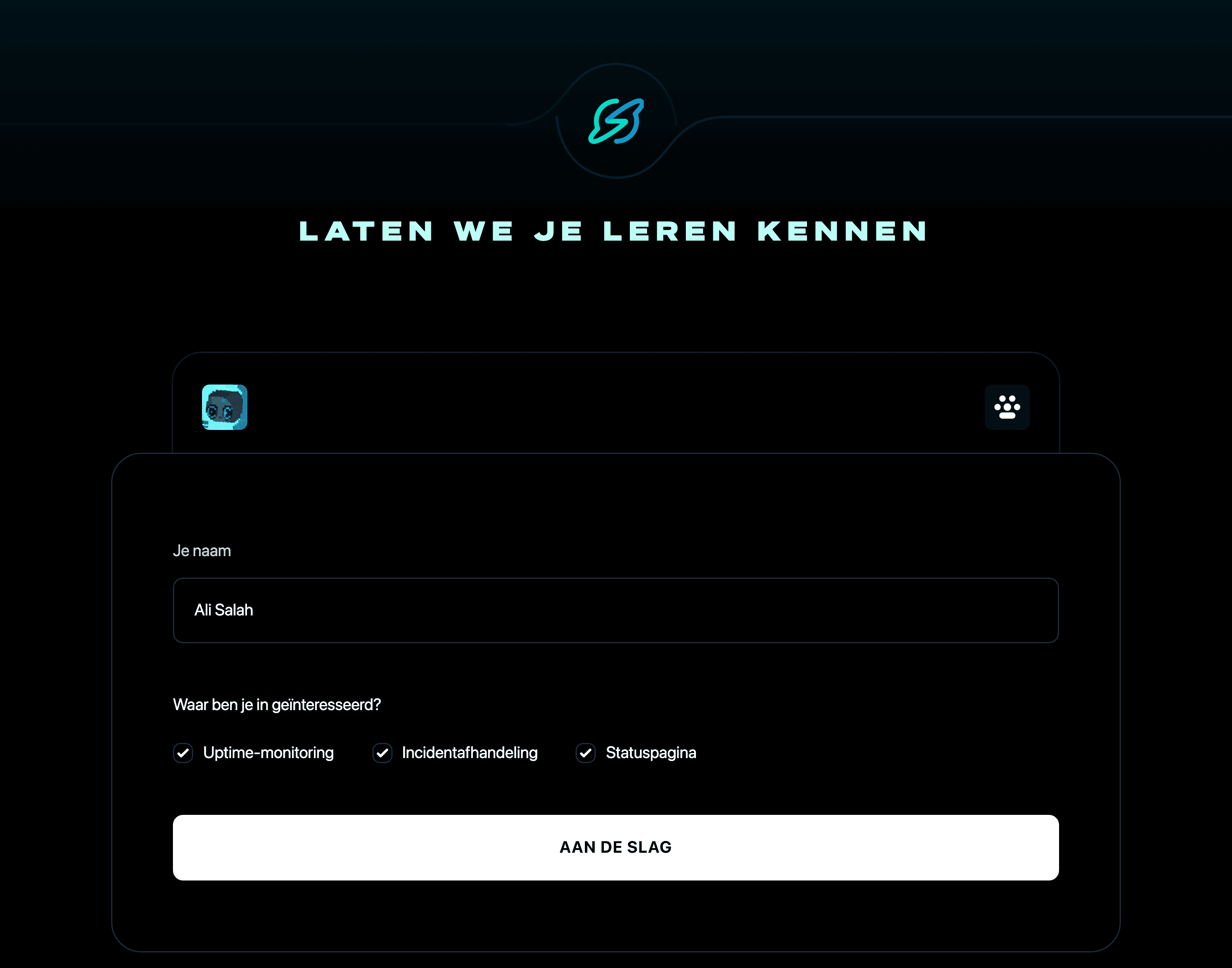 Laten we je leren kennen