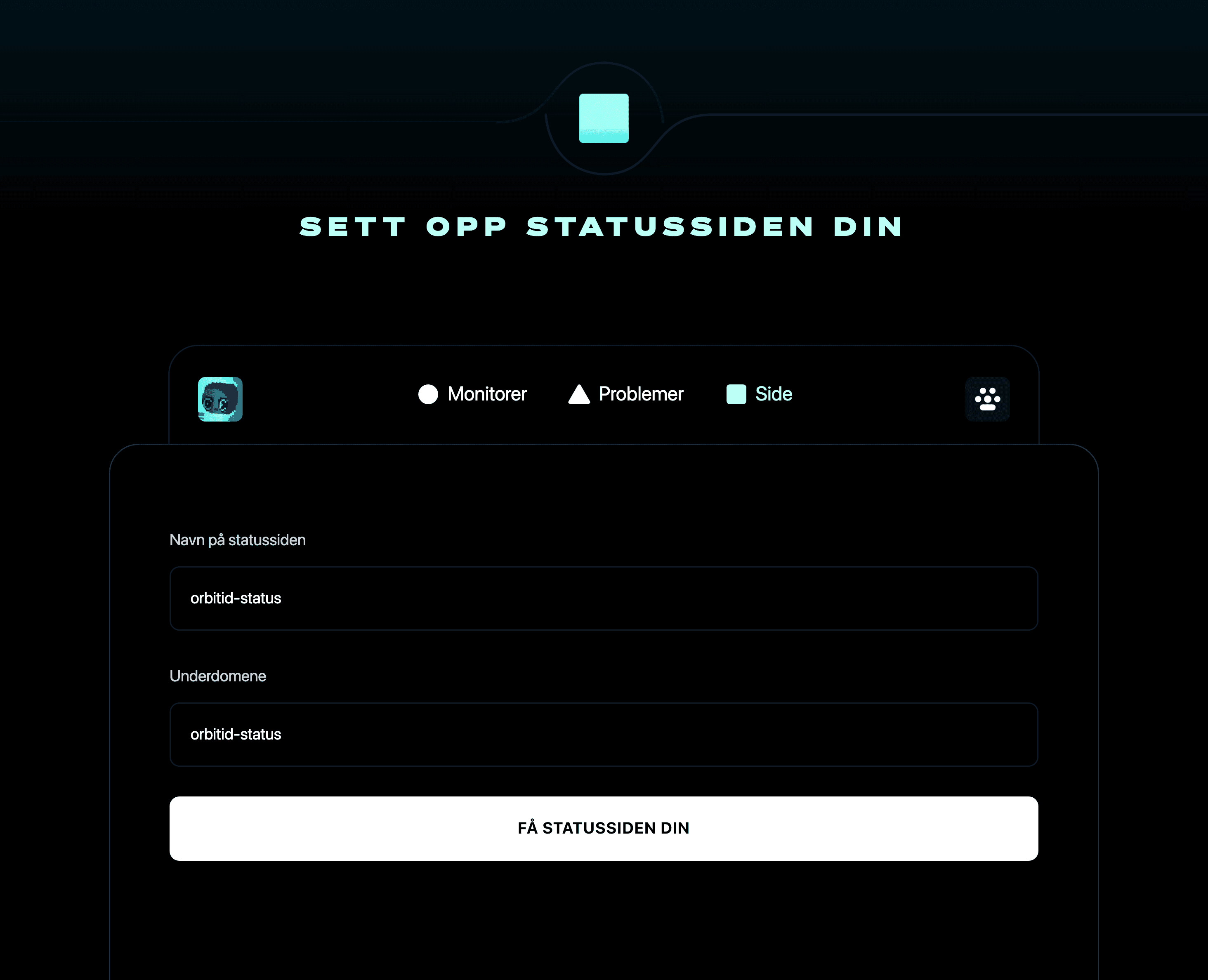 Sett opp statussiden din