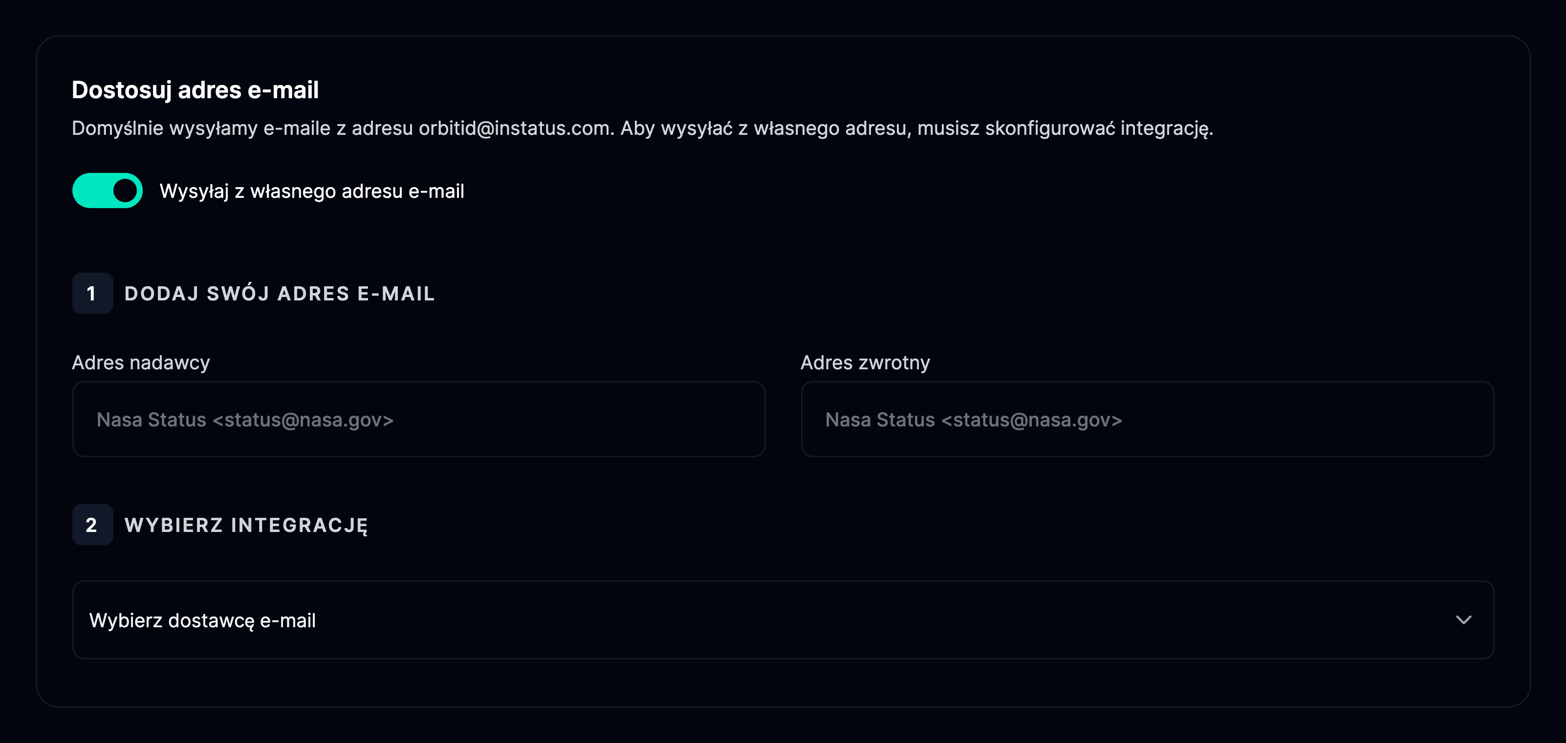 Własny adres e-mail