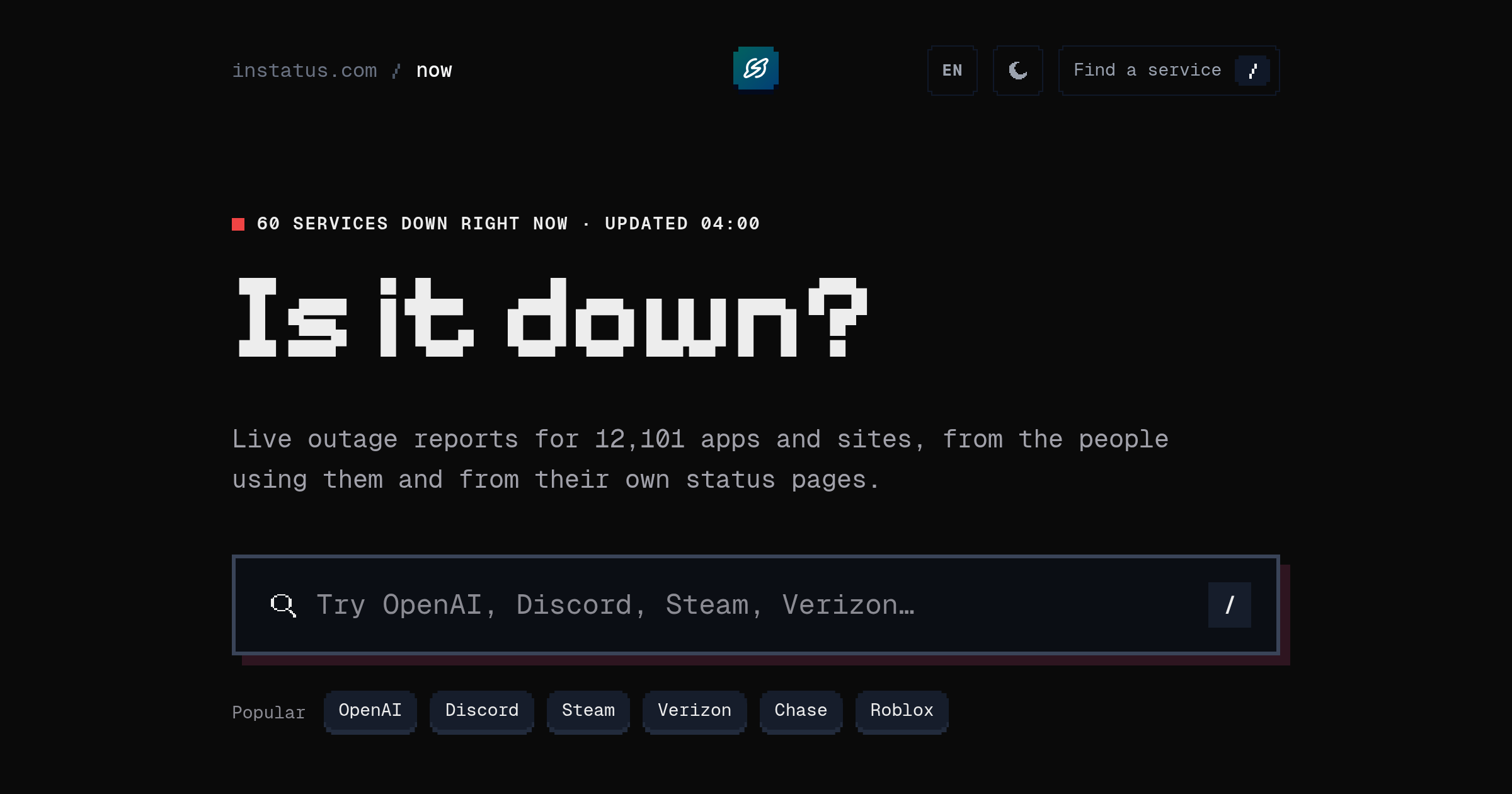 Instatus Now – Is it down? Real-time service status – Instatus Now