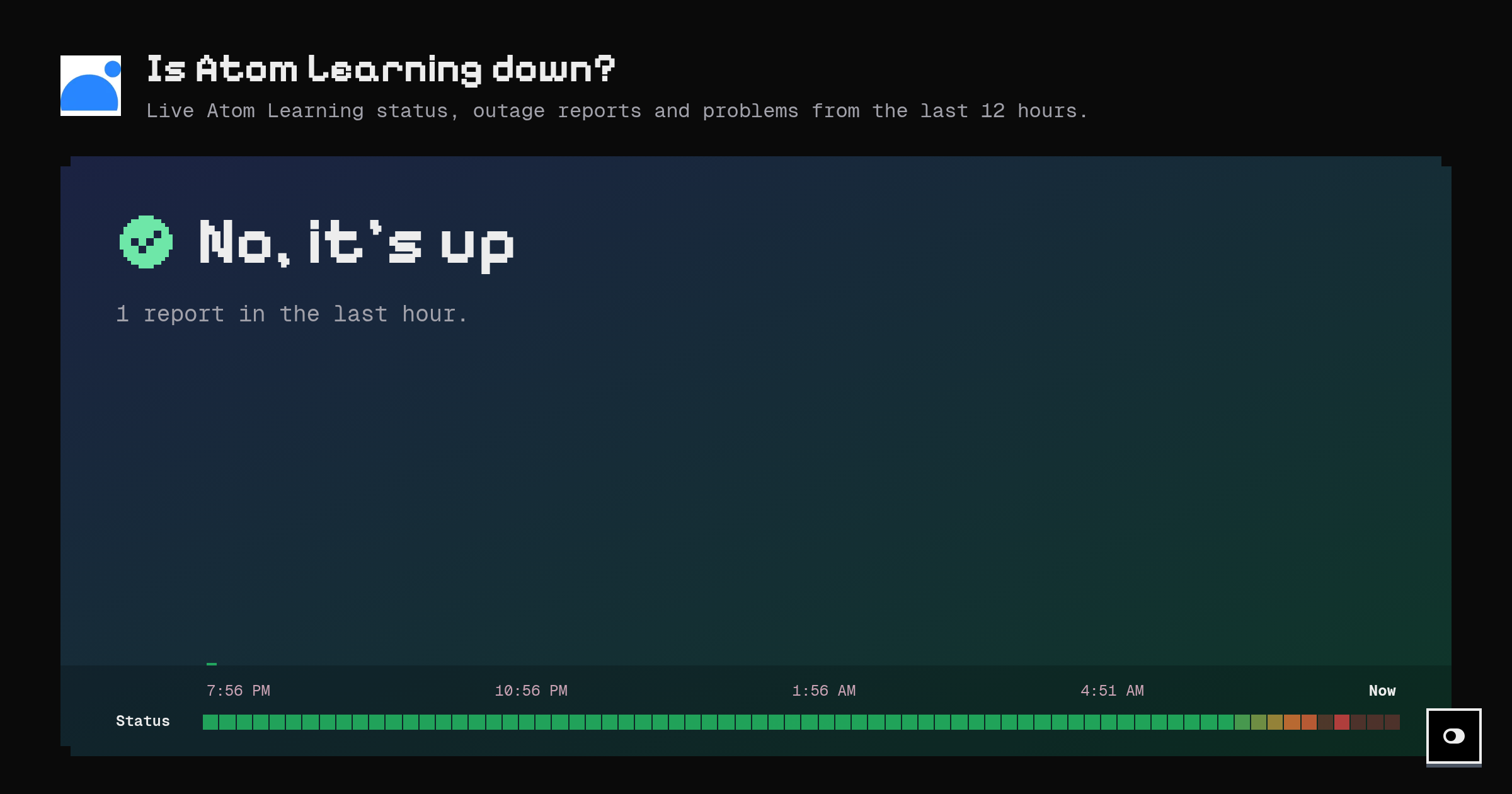 Is Atom Learning down? Live status and outage reports