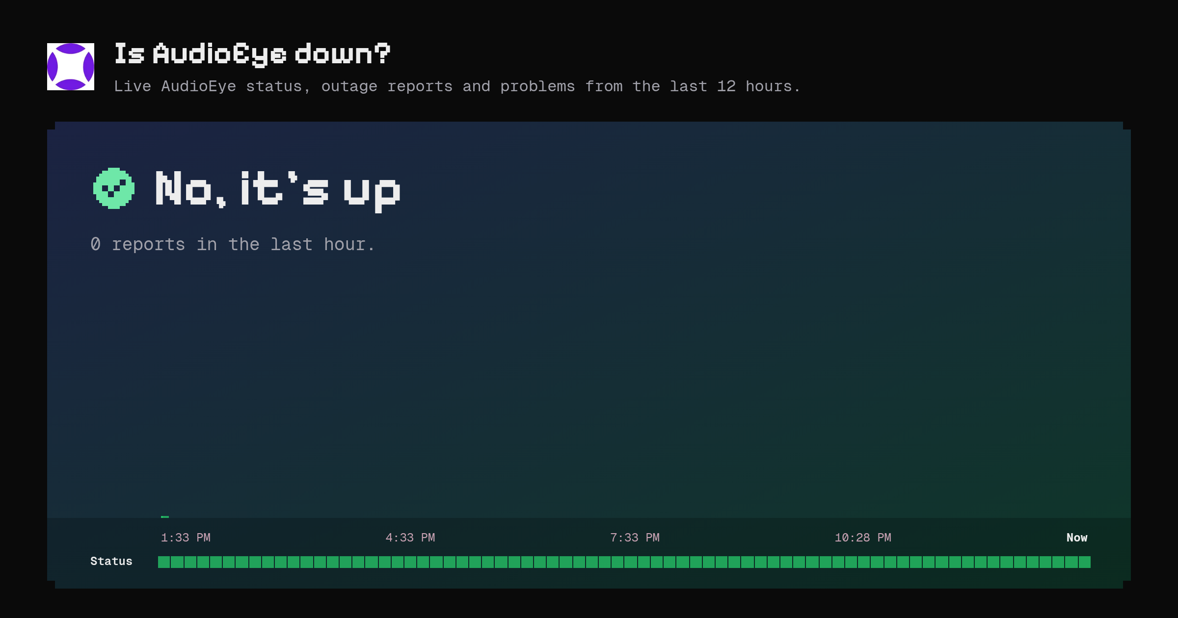 Is AudioEye down? Live status and outage reports